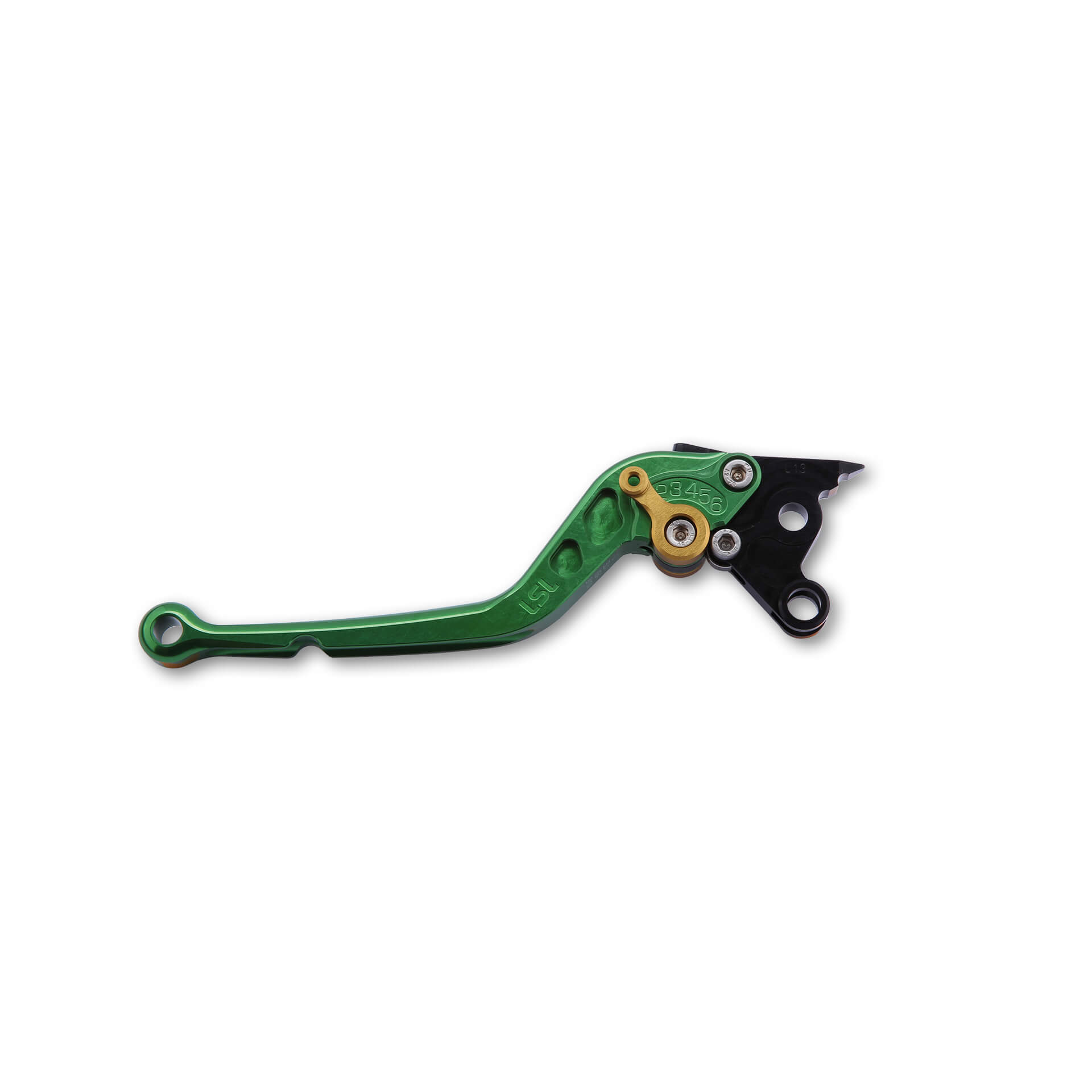 LSL Brake lever Classic R16R, green/gold, long, gold