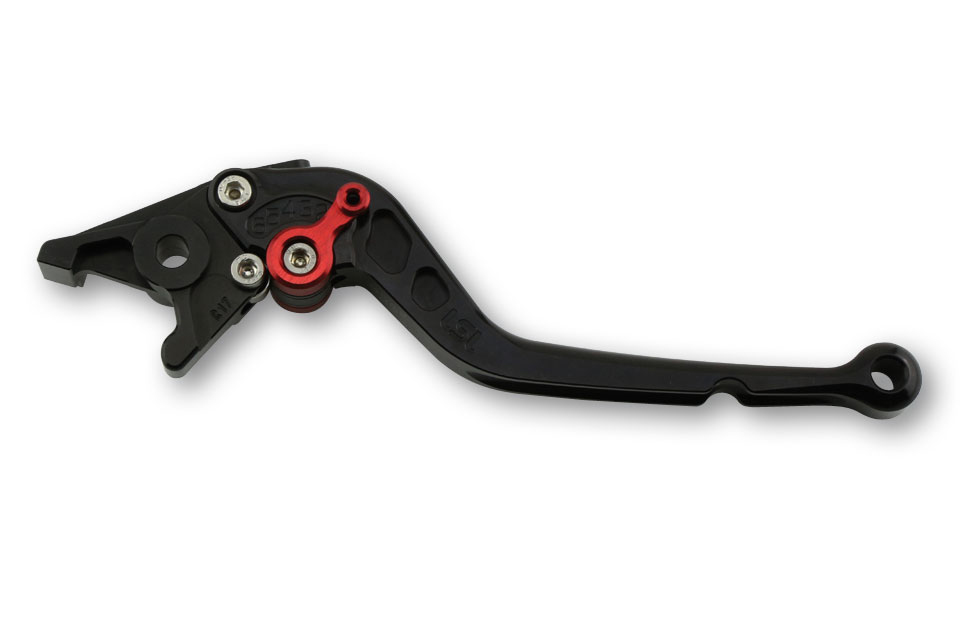 LSL Brake lever Classic R53R, black/red, long, red