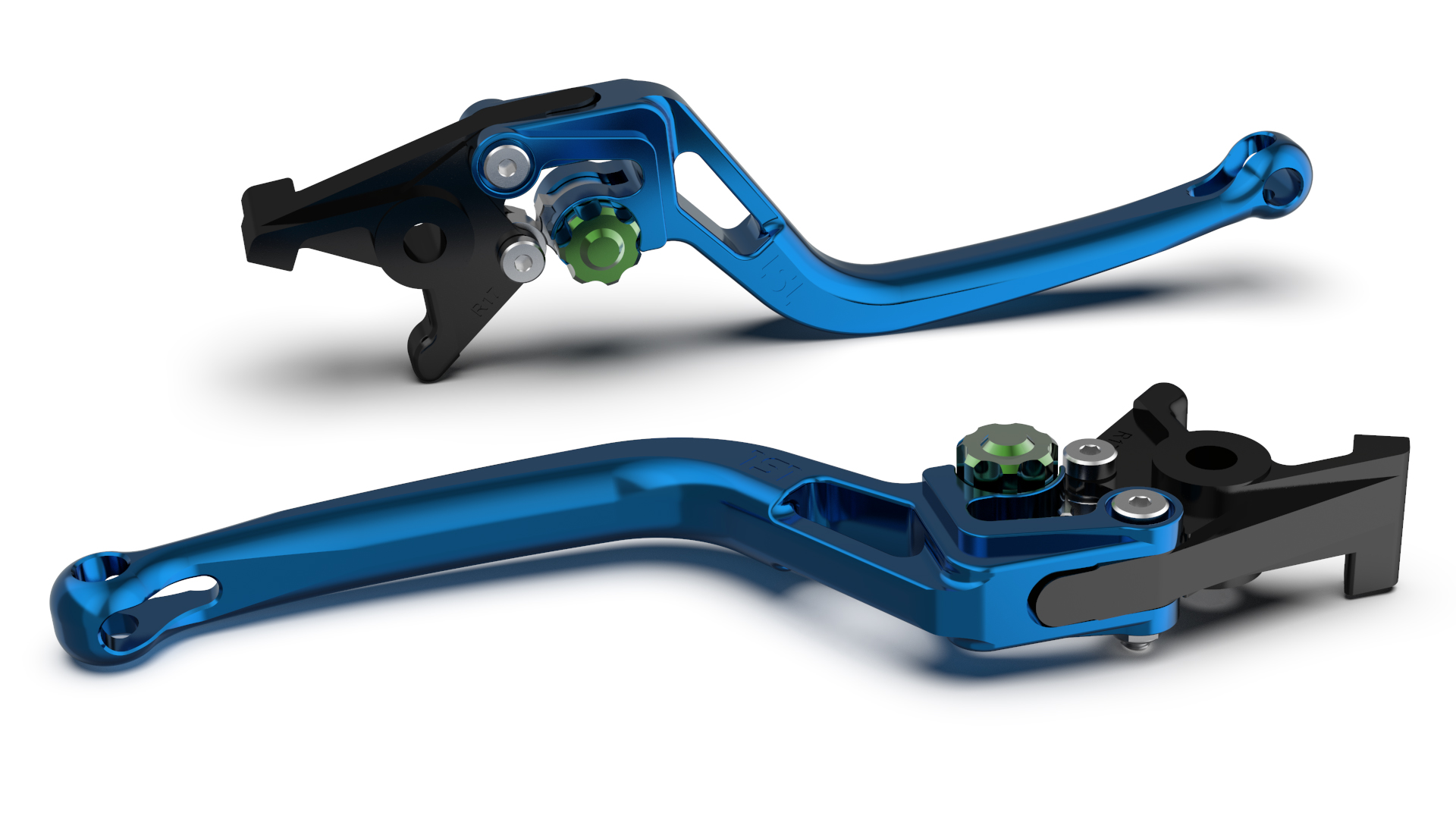 LSL Clutch lever BOW for Brembo 16 RCS, L37R, blue/green, green
