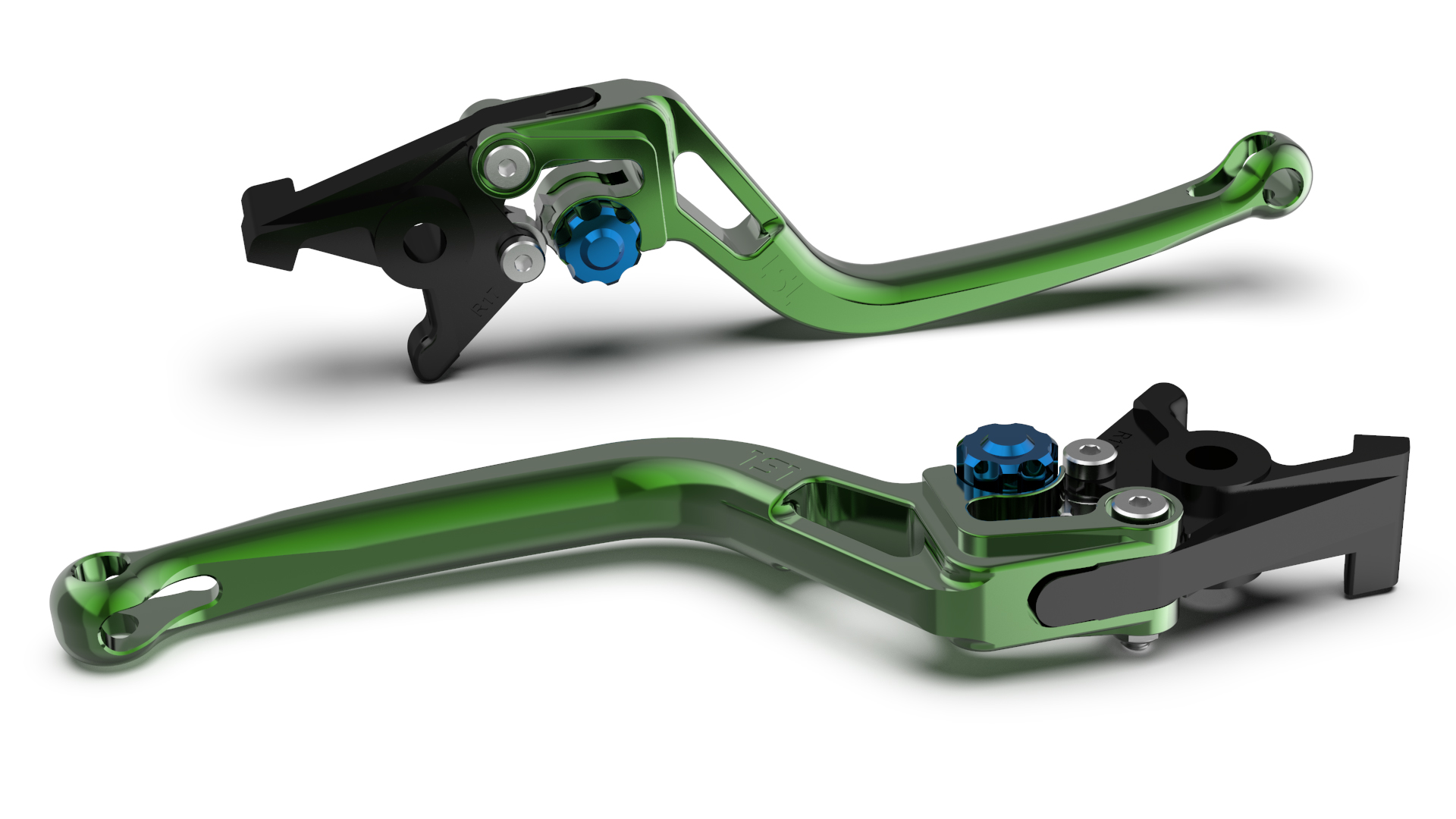 LSL Clutch lever BOW for Brembo 16 RCS, L37R, green/blue, blue