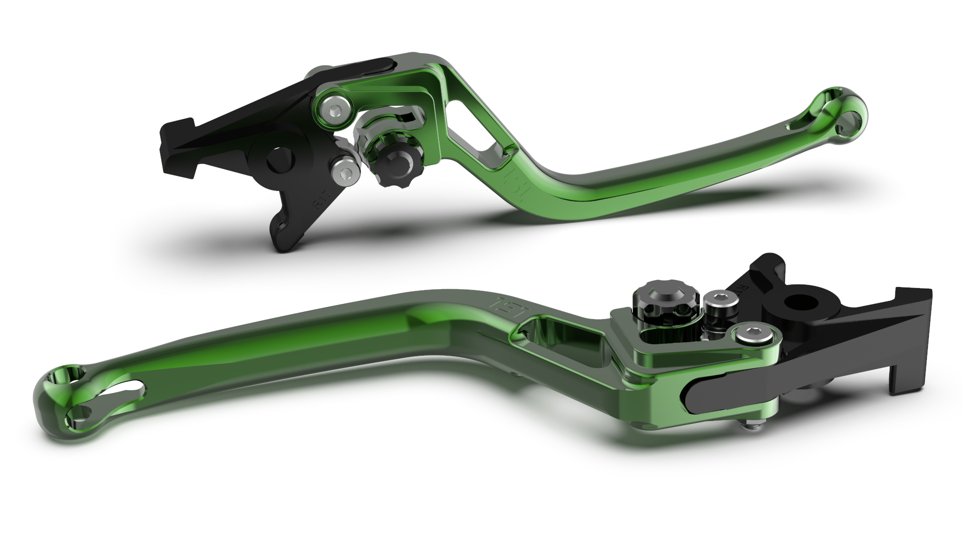LSL Clutch lever BOW for Brembo 16 RCS, L37R, green/black, black