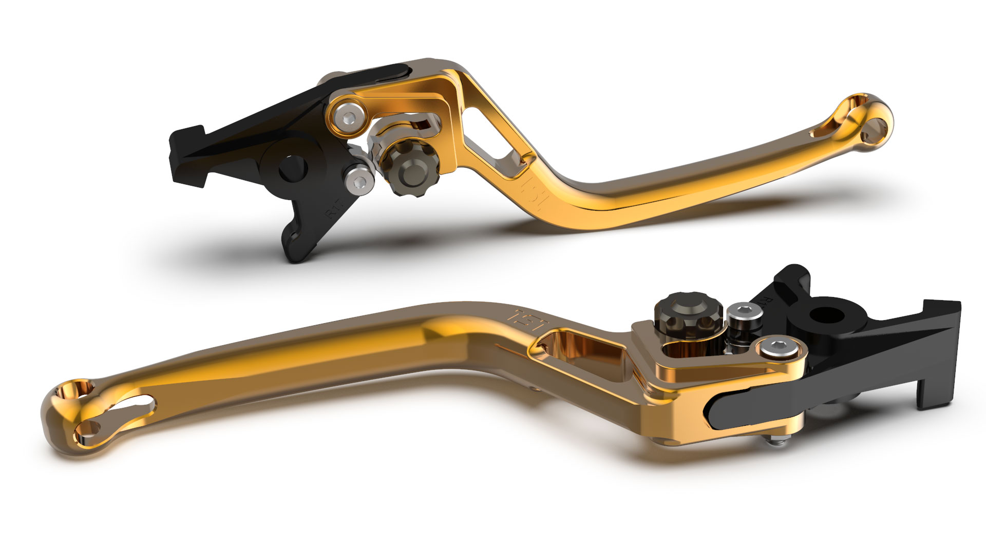 LSL Clutch lever BOW L66R, gold/anthracite, black-grey, black-grey