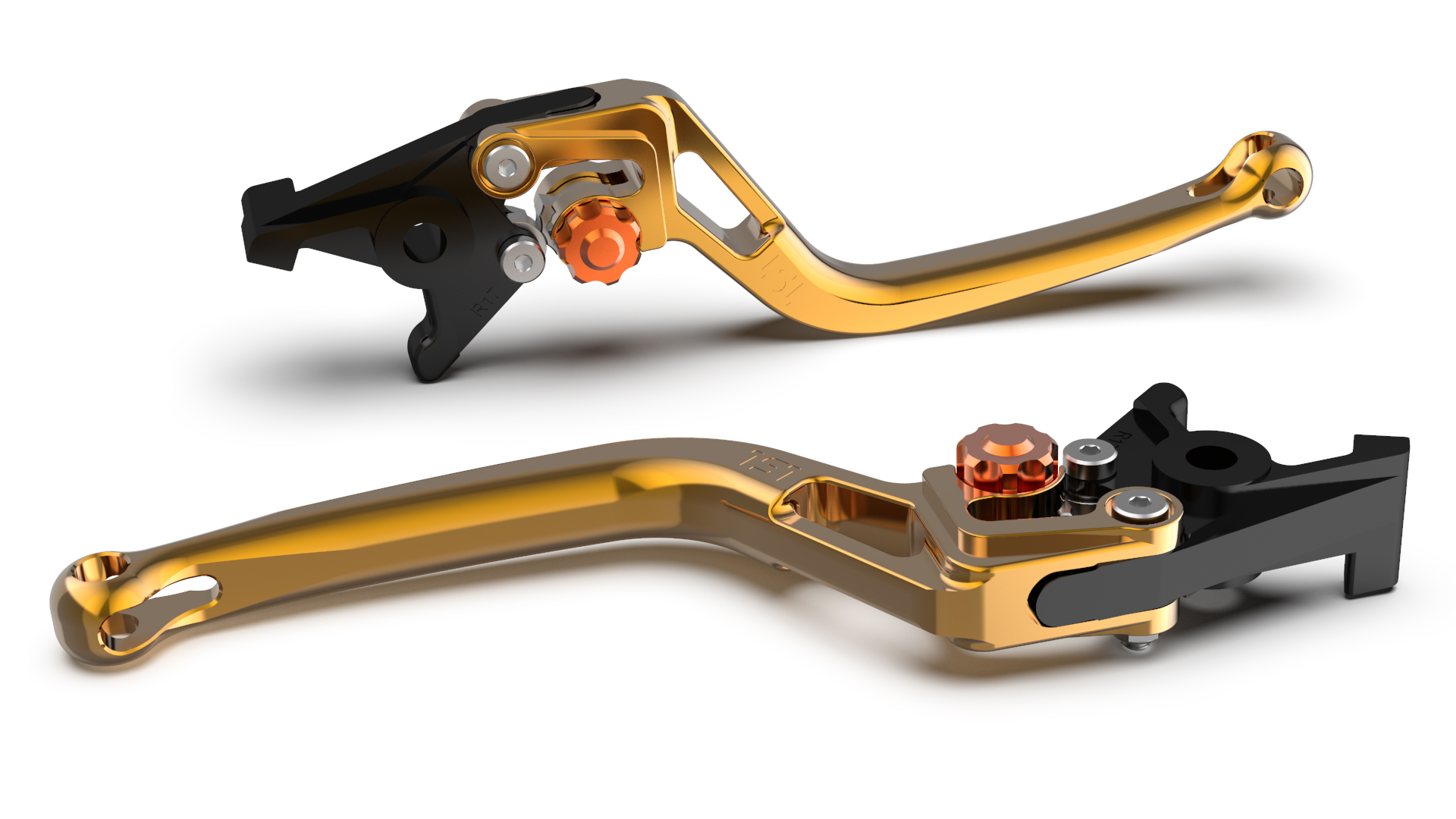 LSL Clutch lever BOW L66R, gold/orange, orange