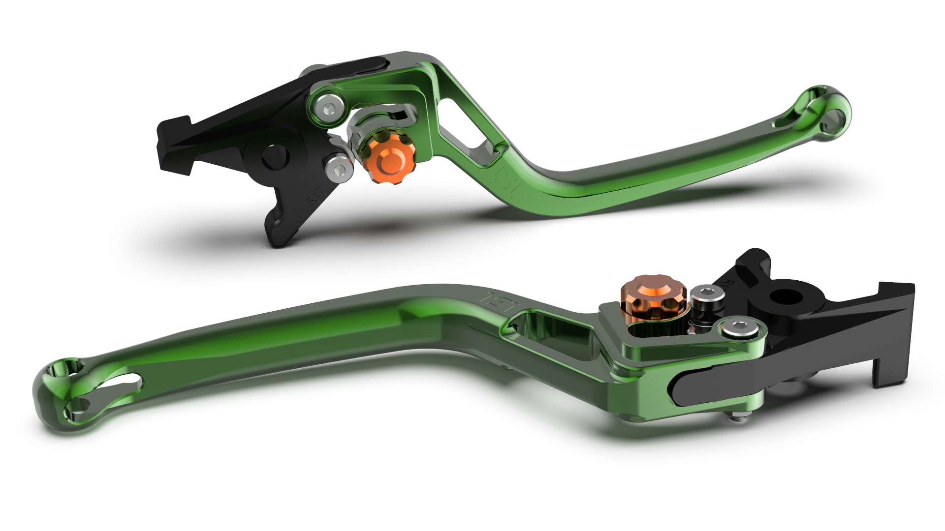 LSL Clutch lever BOW L66R, green/orange, orange