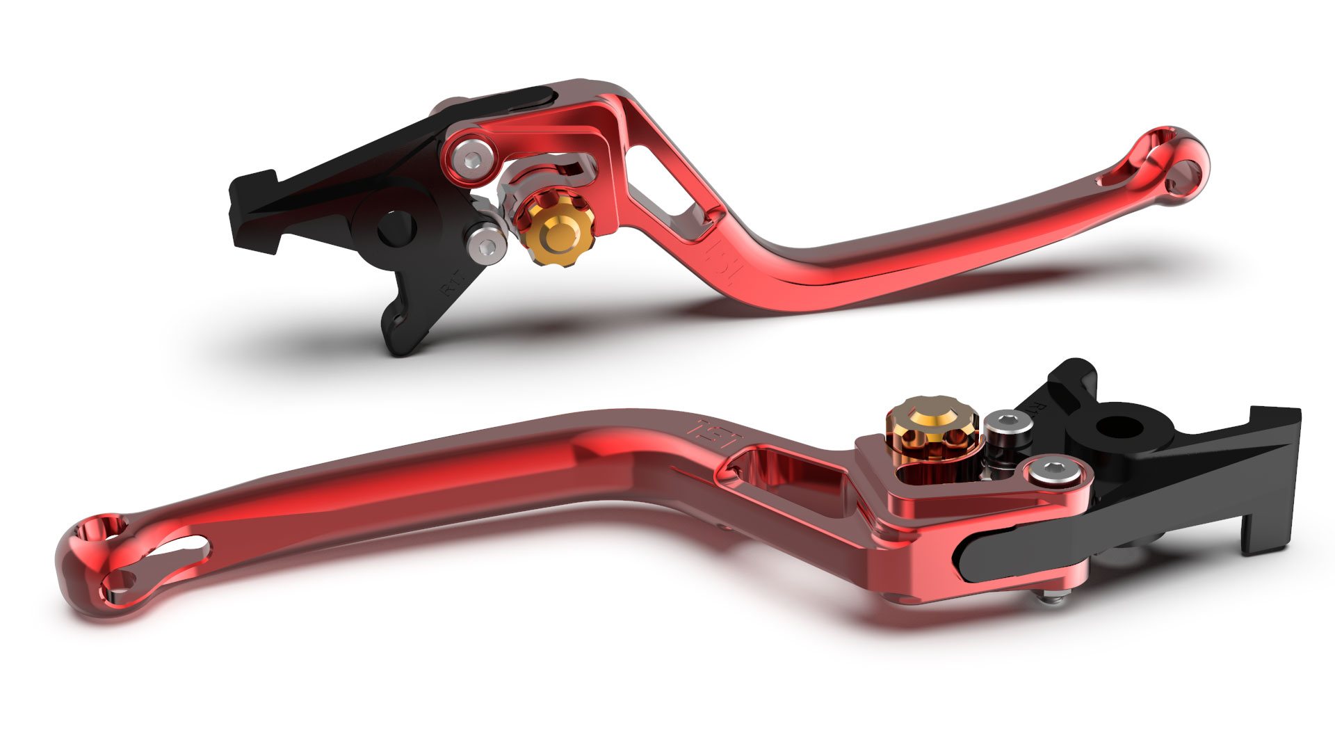 LSL Clutch lever BOW L66R, red/gold, gold