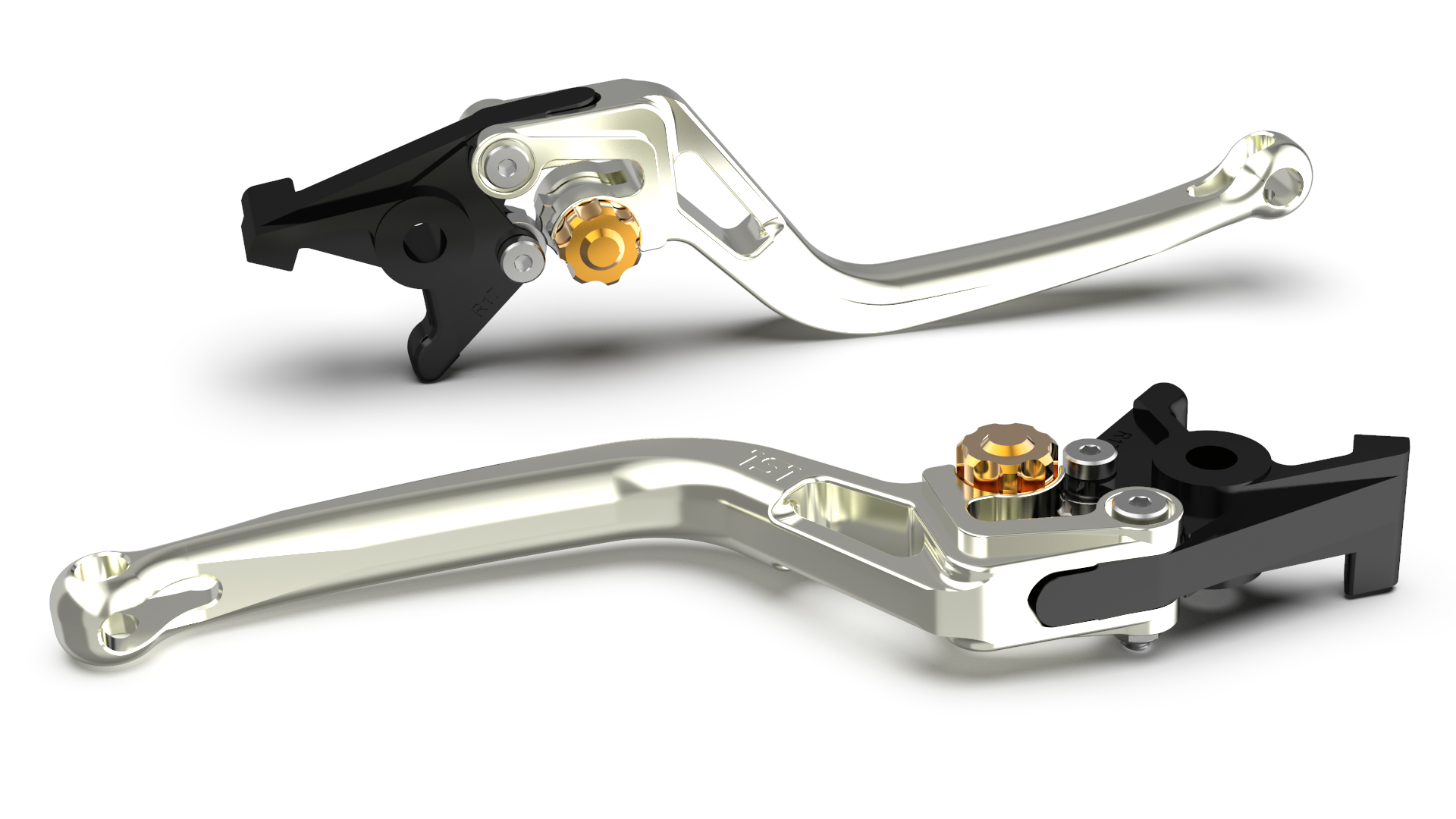 LSL Clutch lever BOW L66R, silver/gold, gold