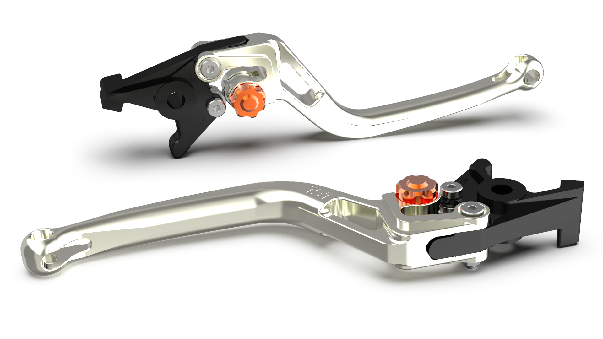 LSL Clutch lever BOW L66R, silver/orange, orange
