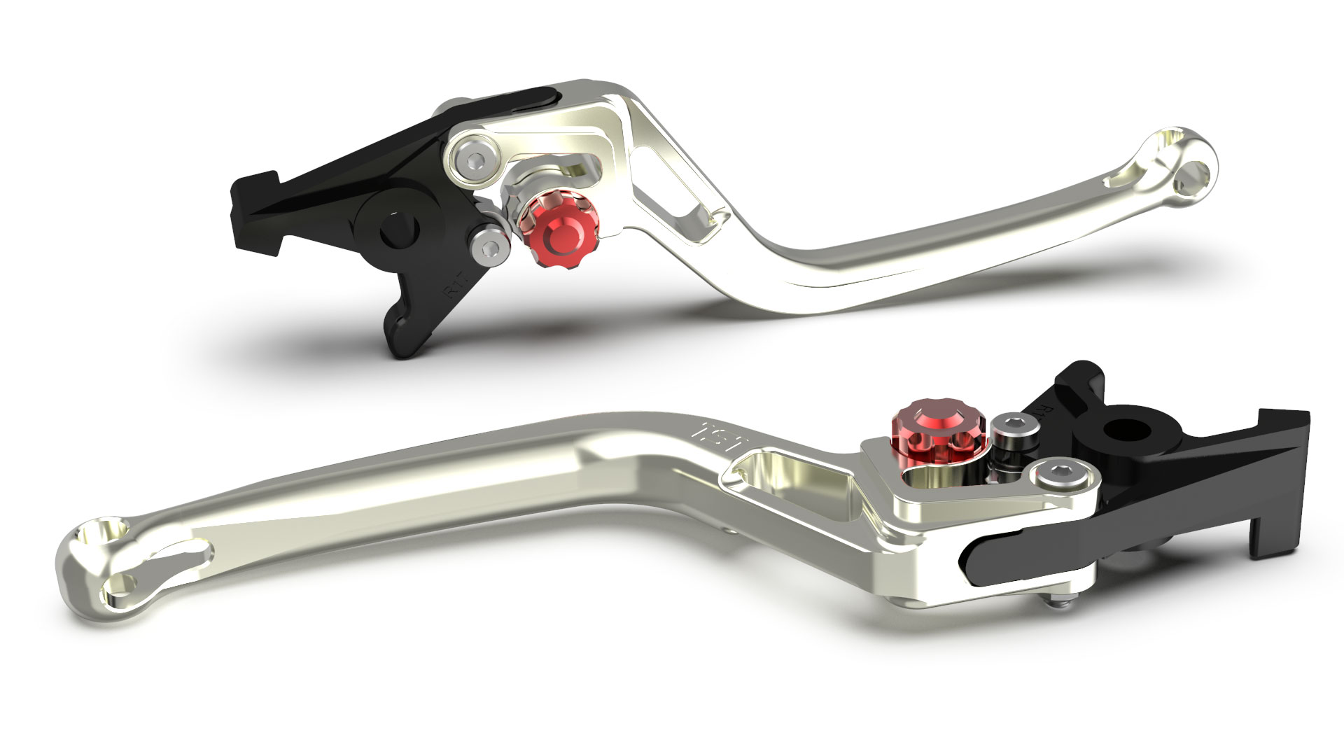 LSL Brake lever BOW R17, silver/red, red