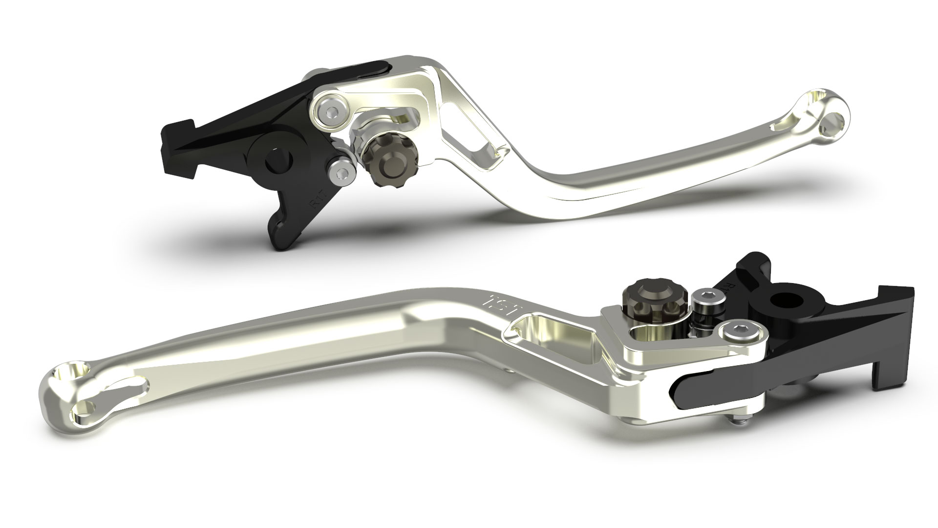 LSL Brake lever BOW R19R, silver/anthracite, black-grey, black-grey