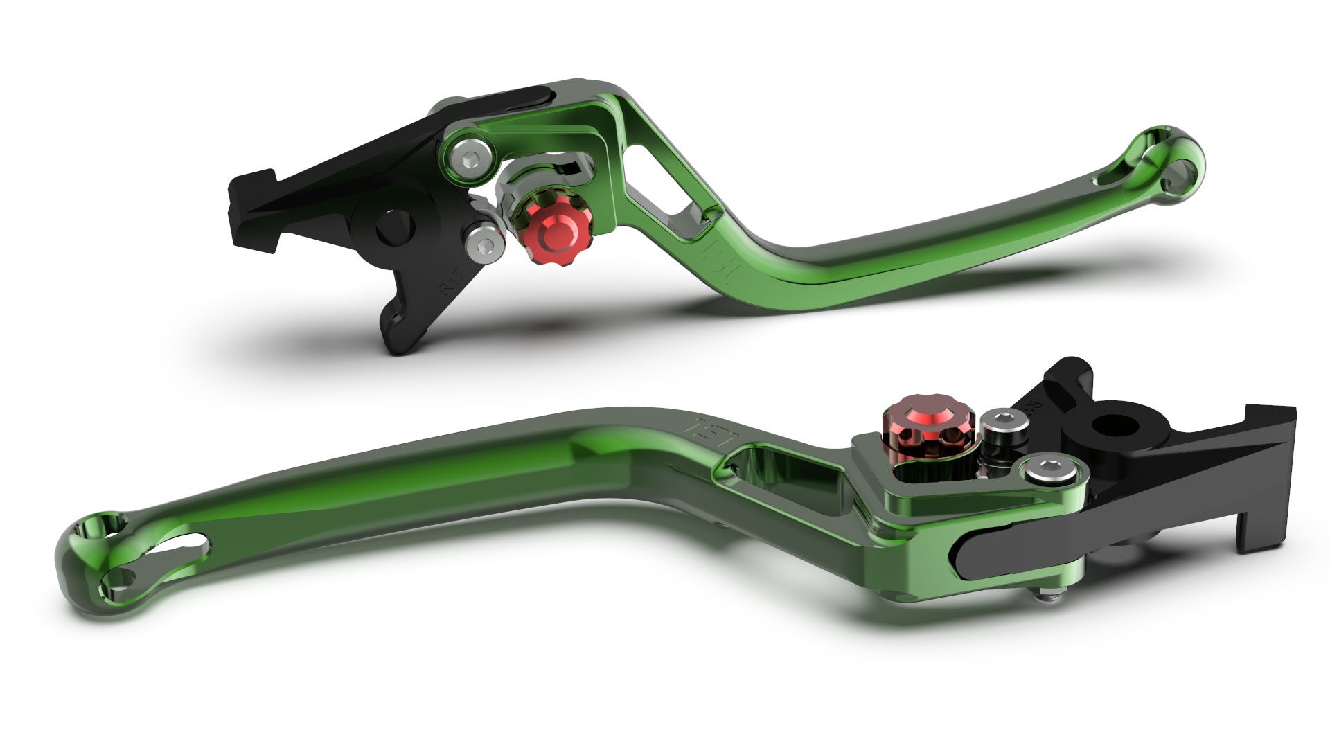 LSL Brake lever BOW R22, green/red, red