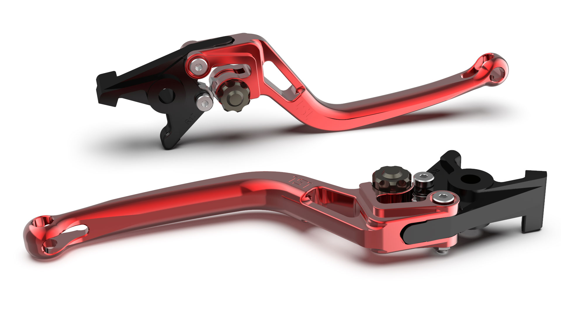 LSL Brake lever BOW R31, red/anthracite, black-grey, black-grey