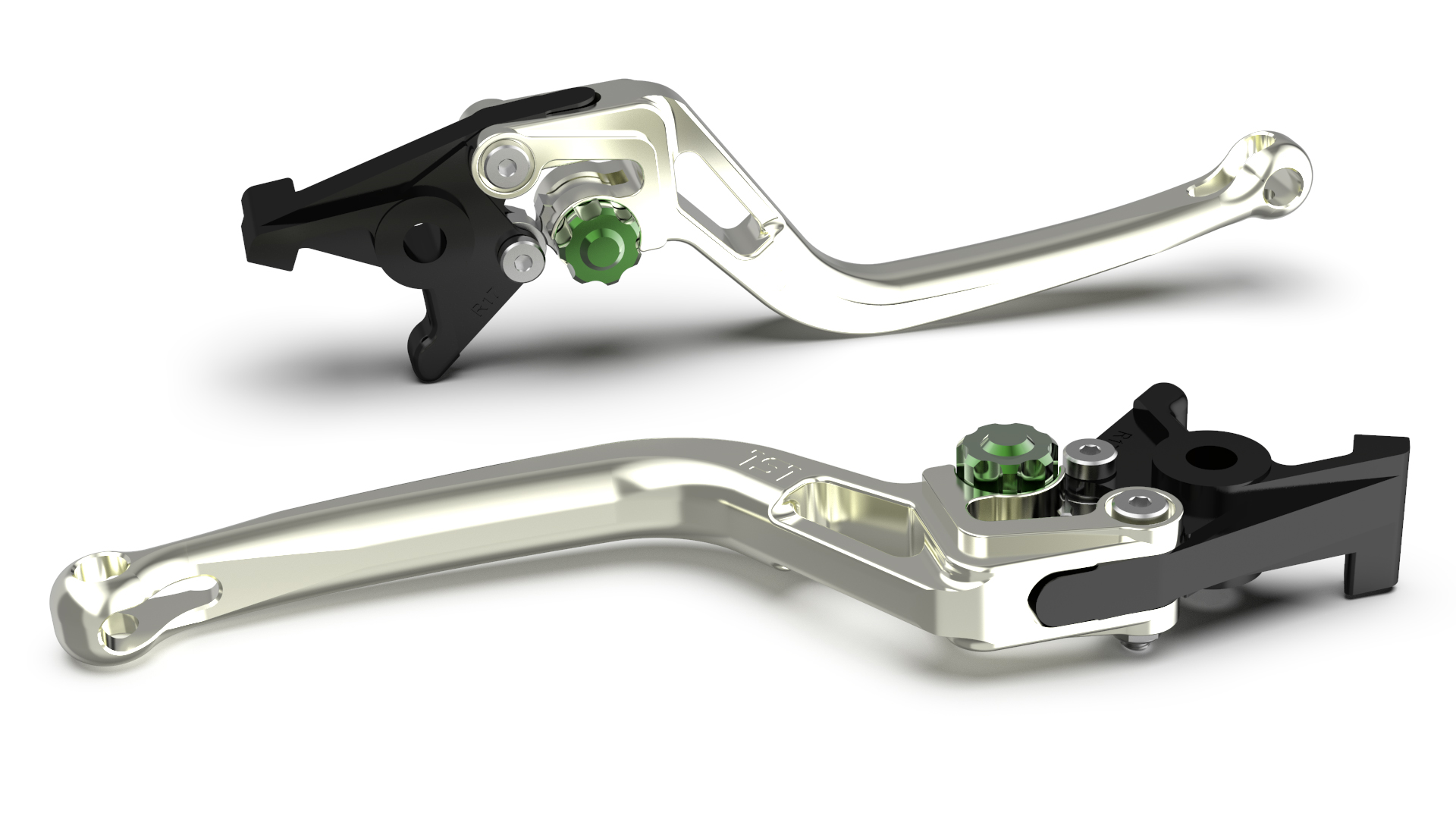 LSL Brake lever BOW R33, silver/green, green