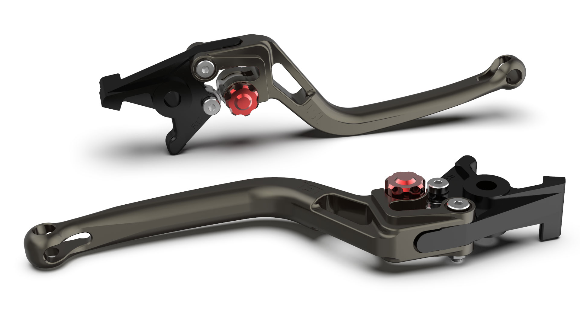 LSL Brake lever BOW R51, anthracite/red, red