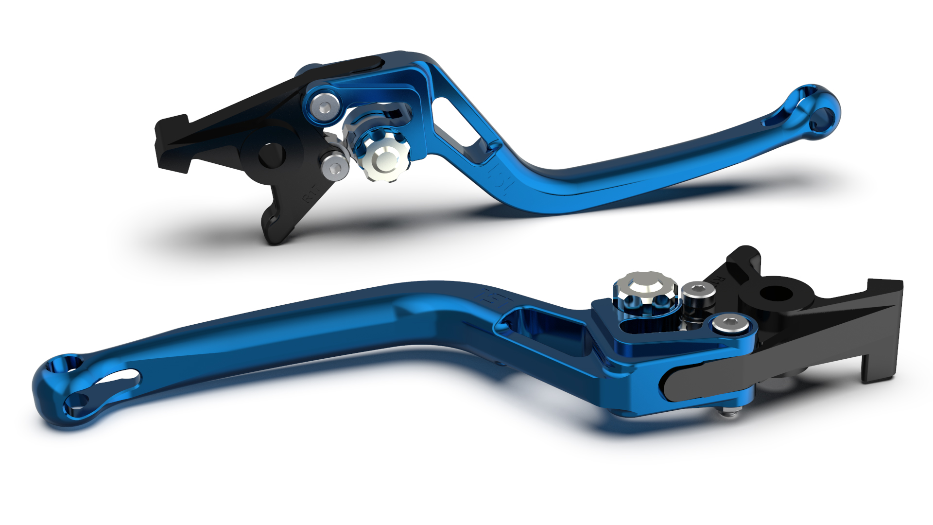 LSL Brake lever BOW R51, blue/silver, silver