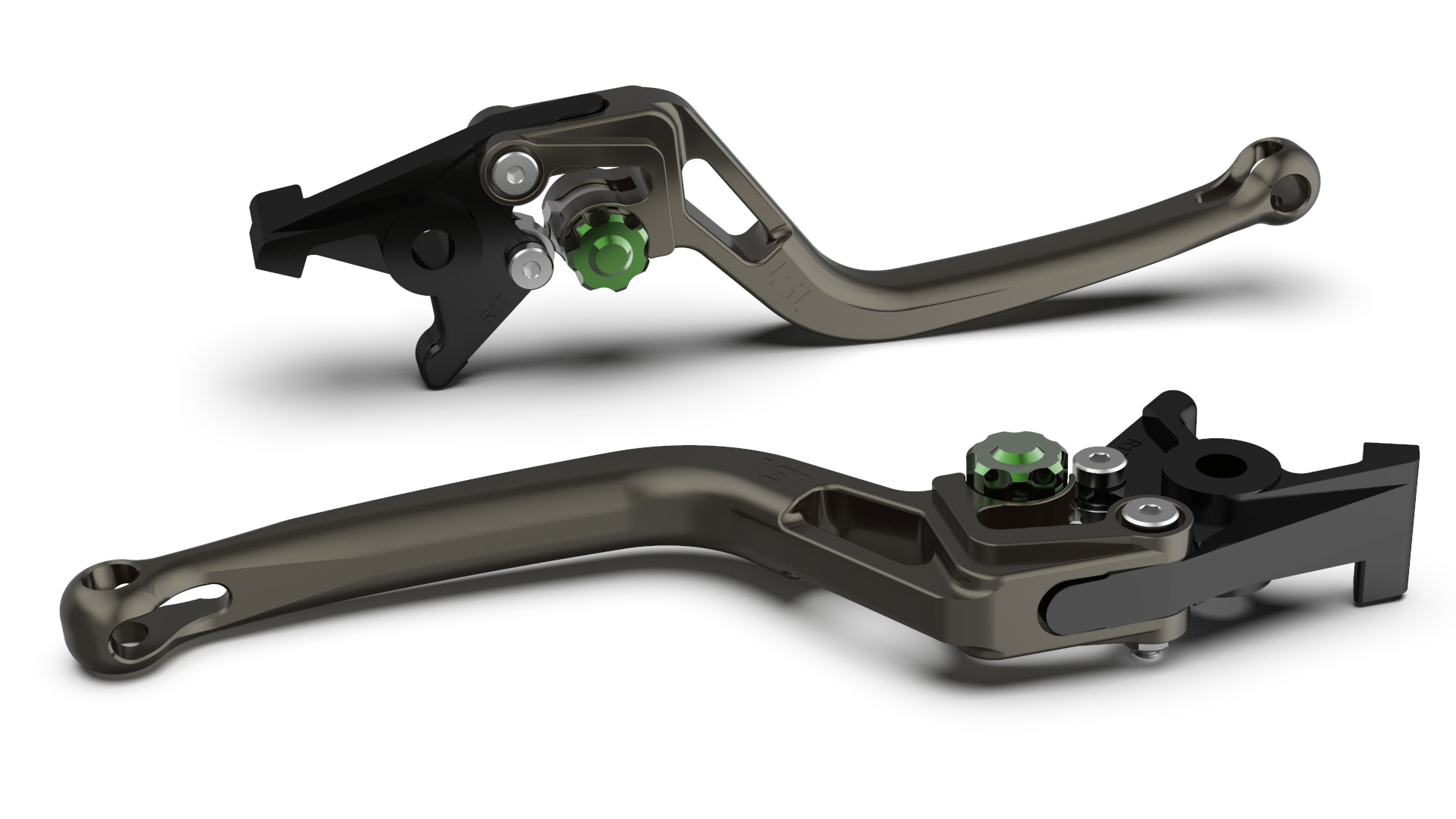 LSL Brake lever BOW R53R, anthracite/green, green