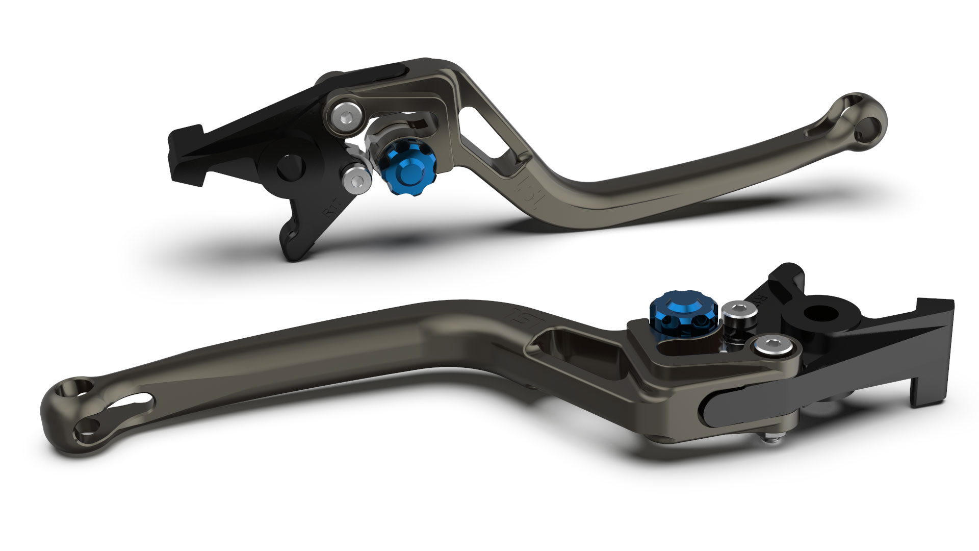 LSL Brake lever BOW R68R, anthracite/blue, blue