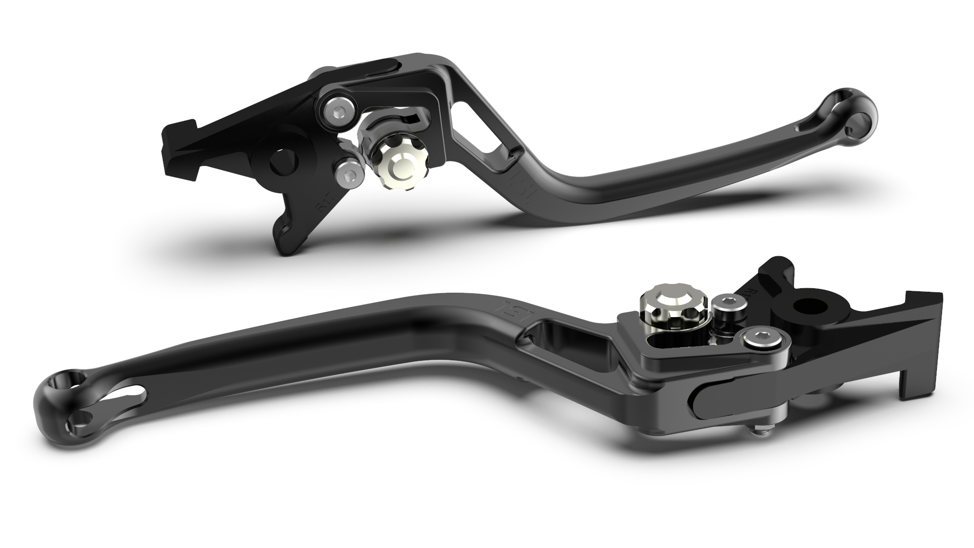 LSL Brake lever BOW R68R, black/silver, silver