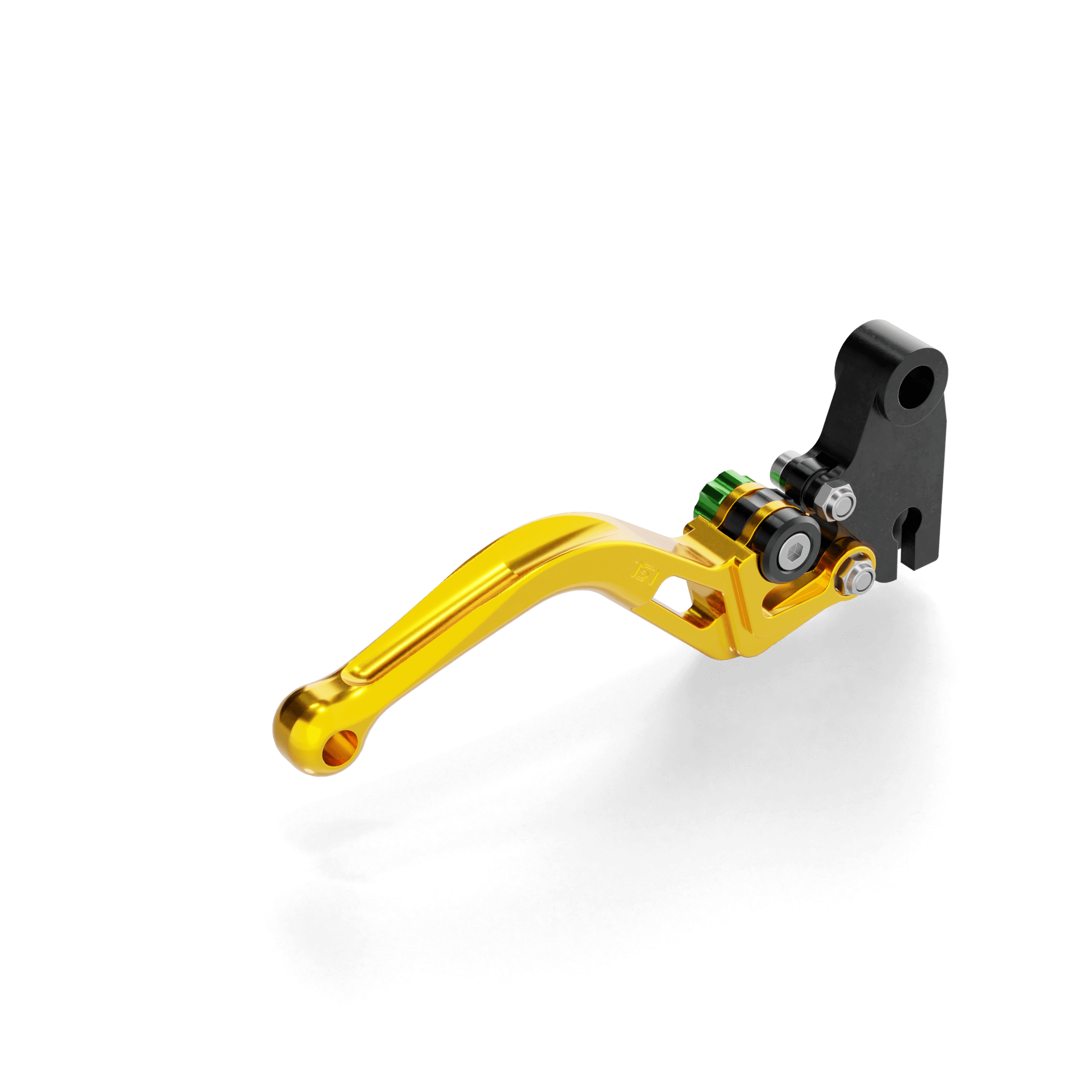 LSL Clutch lever BOW L31, short, gold/green, green