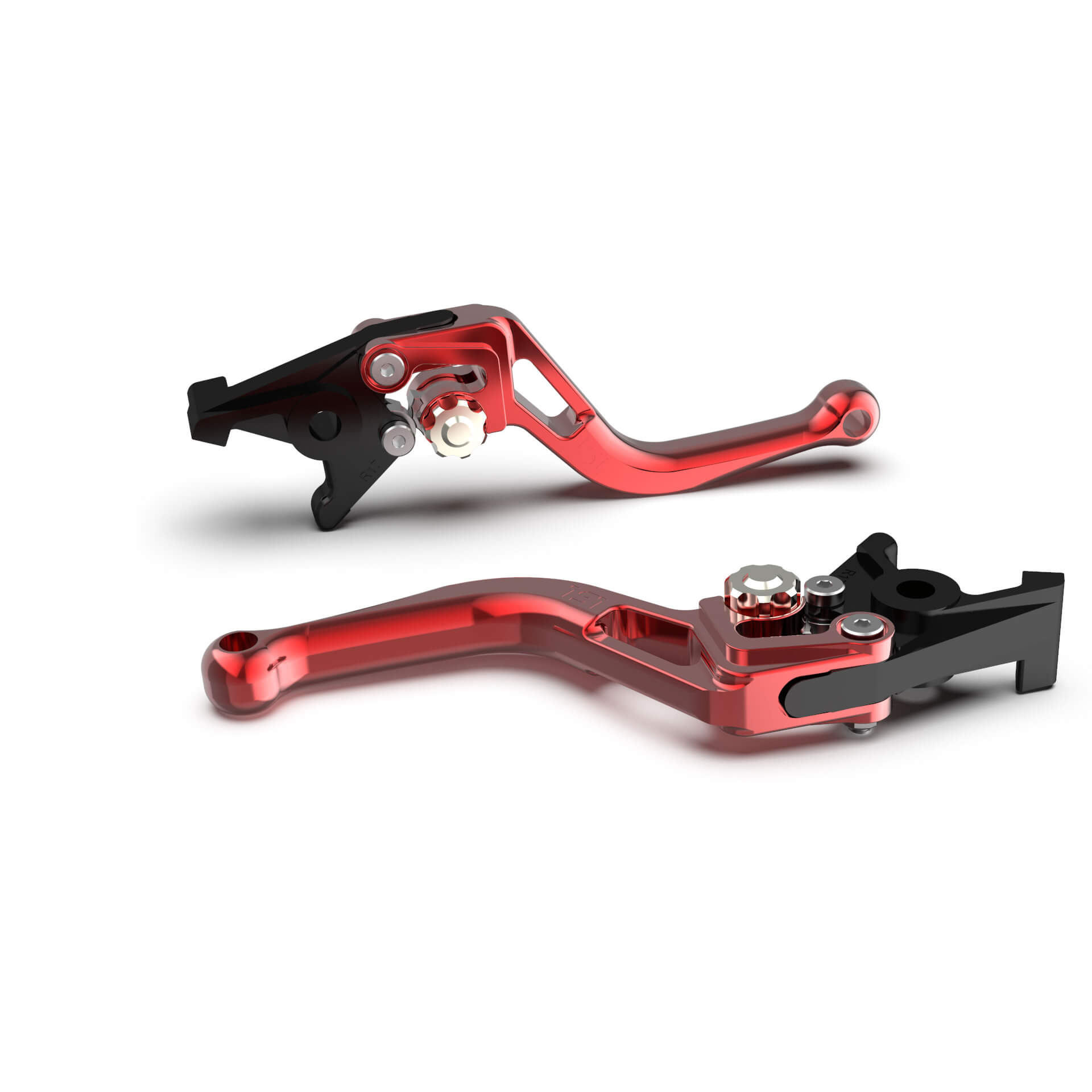 LSL Brake lever BOW R20, short, red/silver, silver