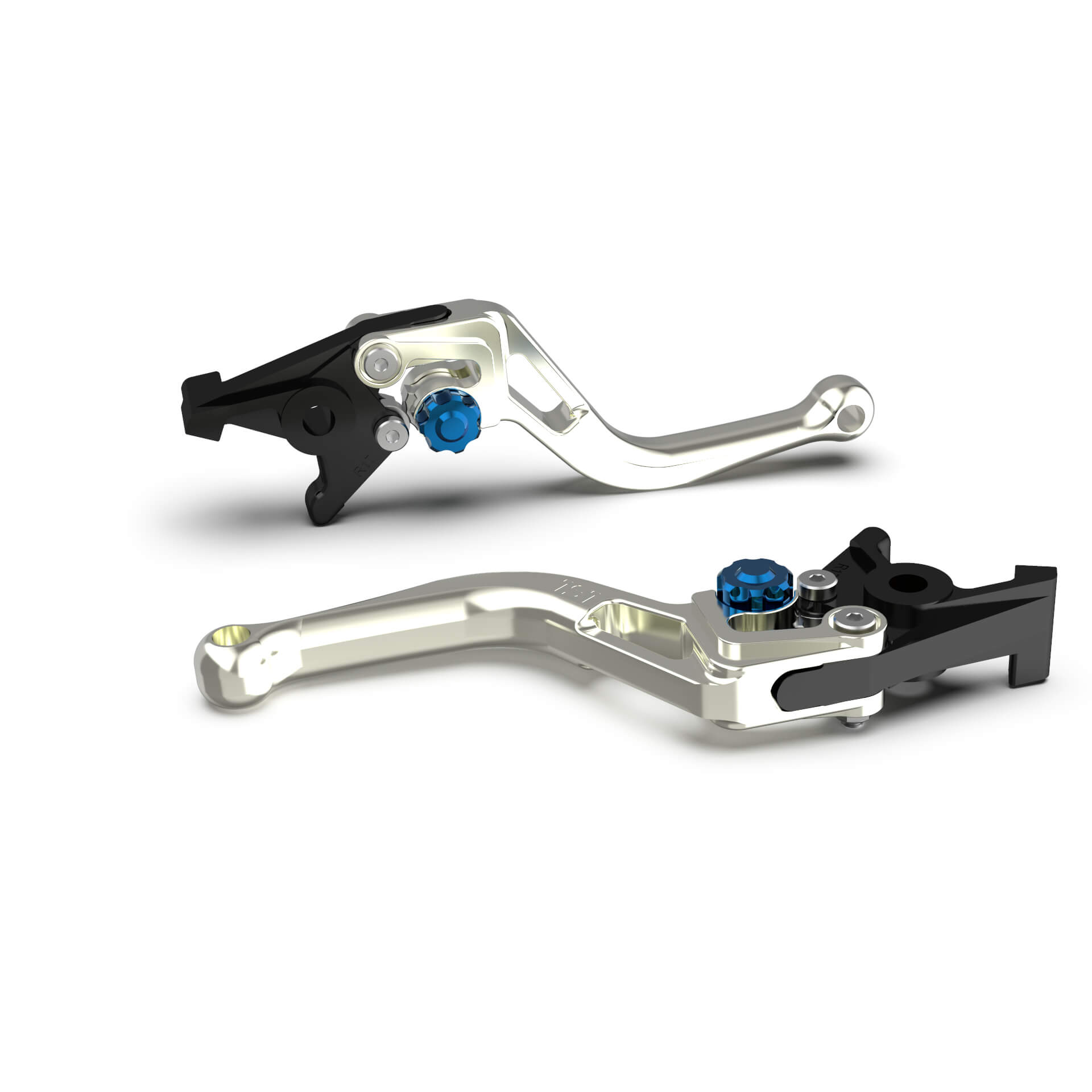 LSL Brake lever BOW R20, short, silver/blue, blue