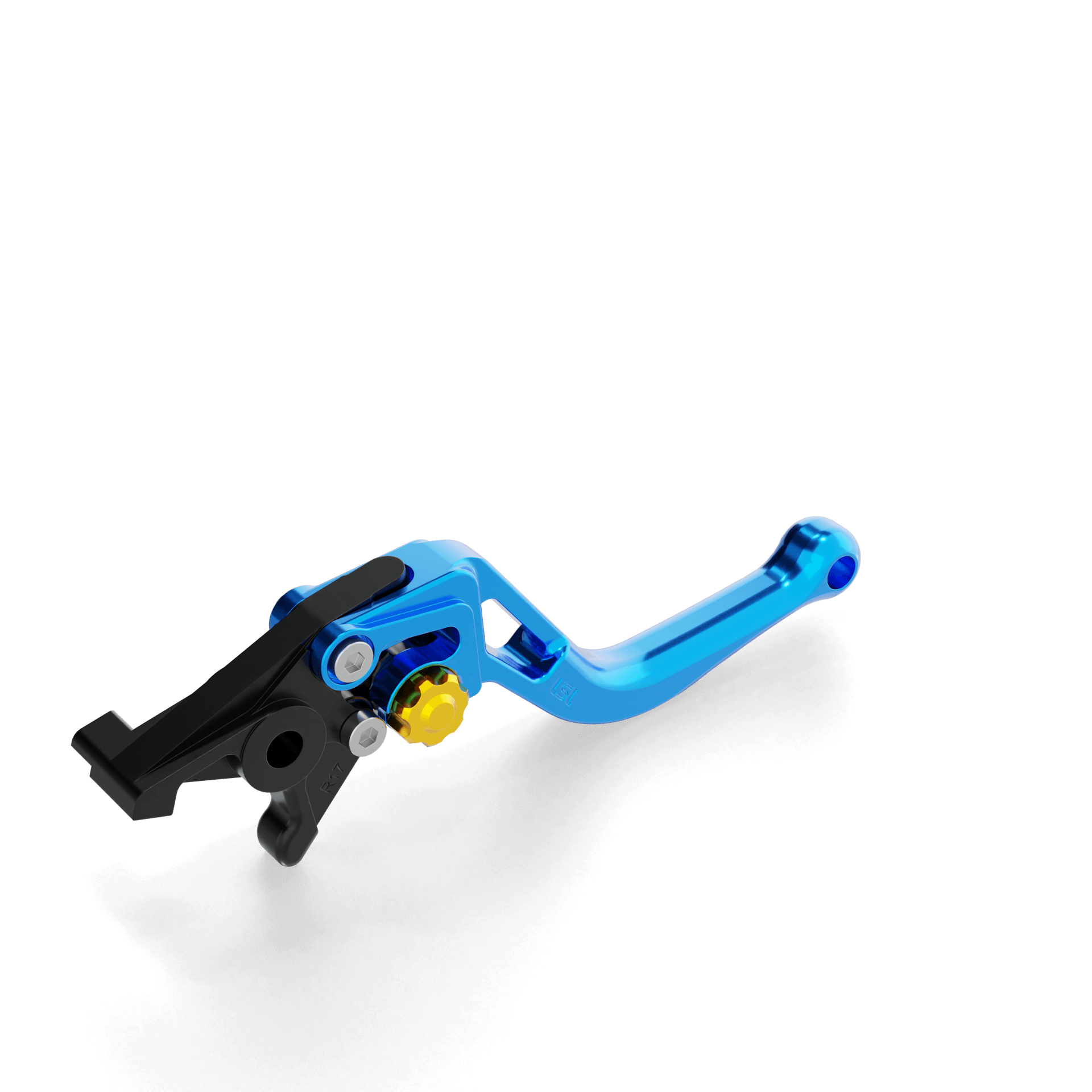 LSL Brake lever BOW R32, short, blue/gold, gold