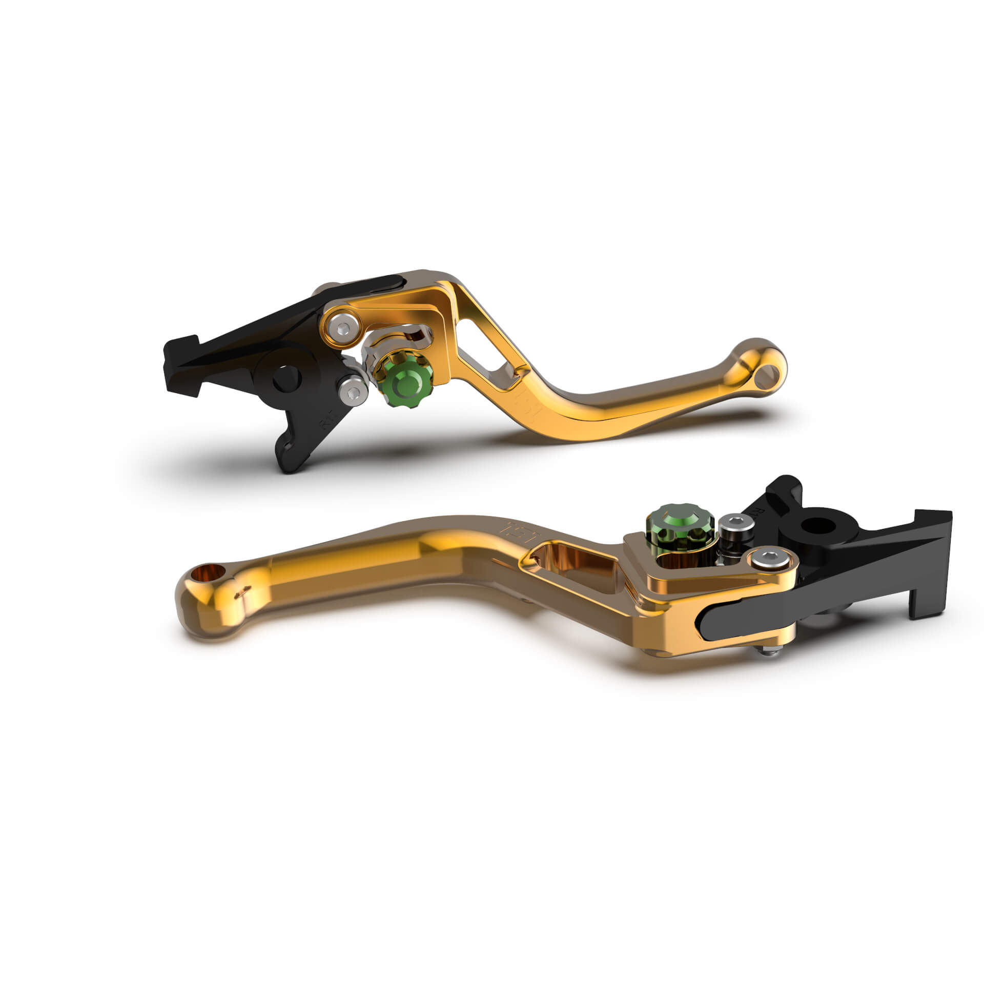 LSL Brake lever BOW R34R, short, gold/green, green