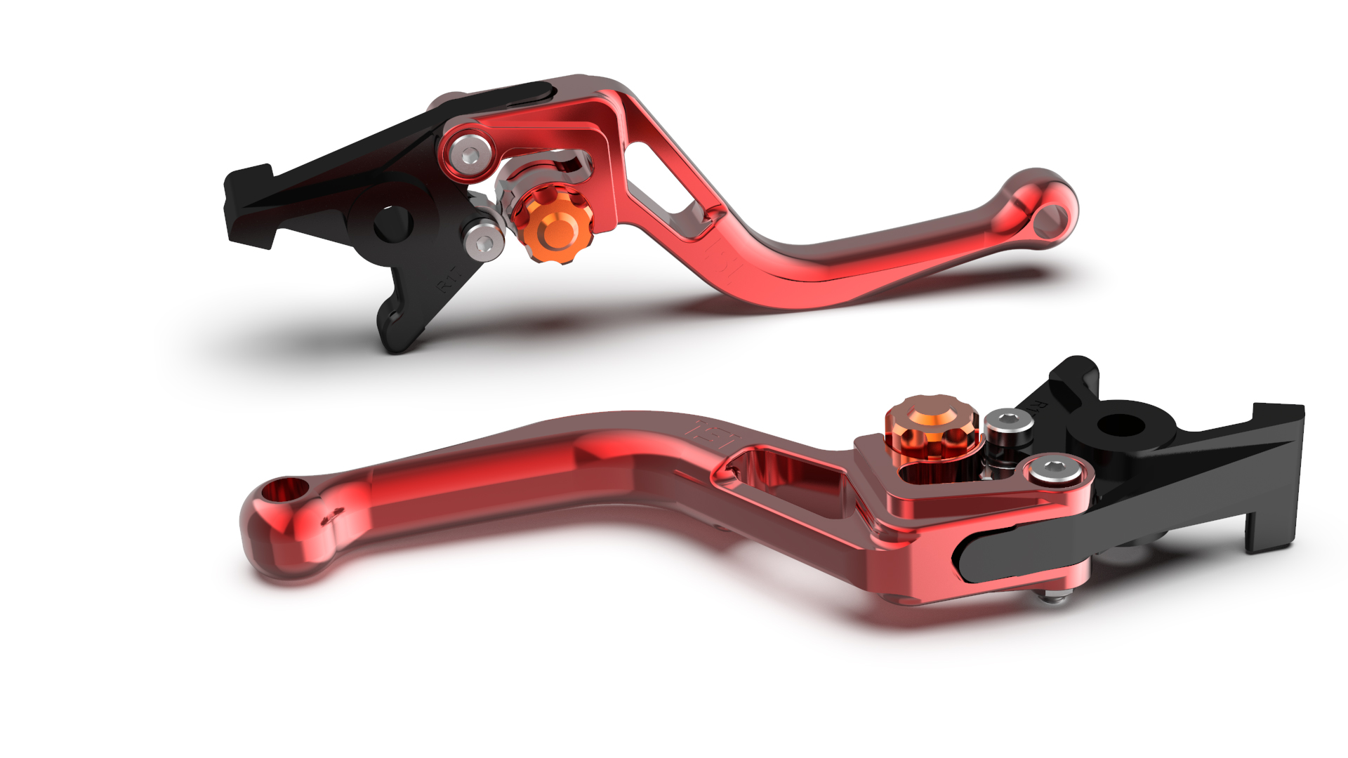 LSL Brake lever BOW R39R, short, red/orange, orange