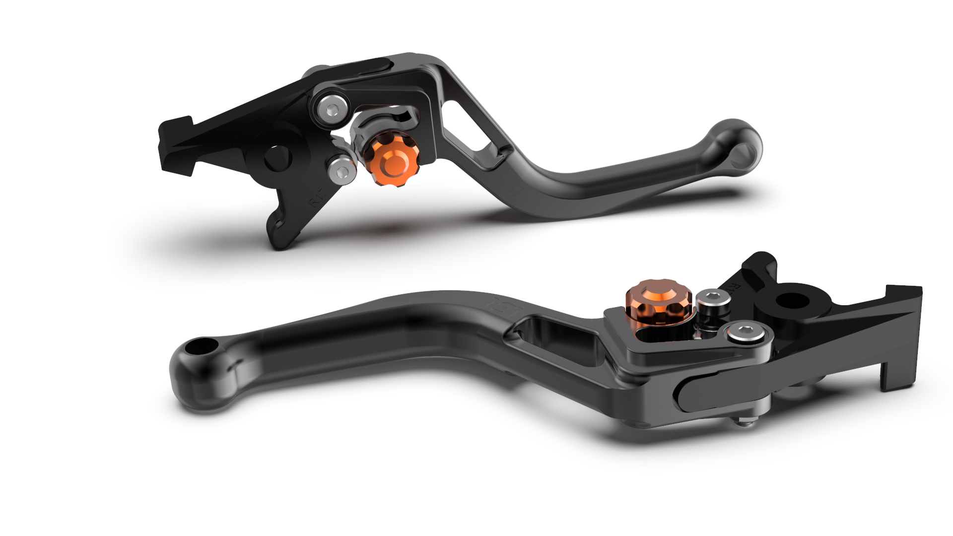 LSL Brake lever BOW R39R, short, black/orange, orange