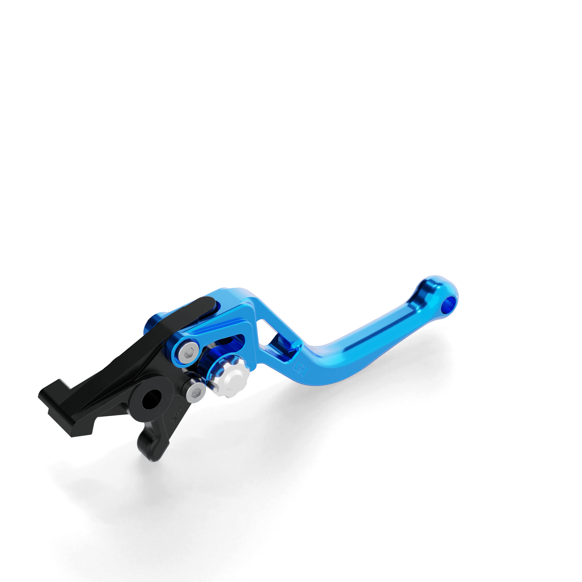 LSL Brake lever BOW R49R, short, blue/silver, silver