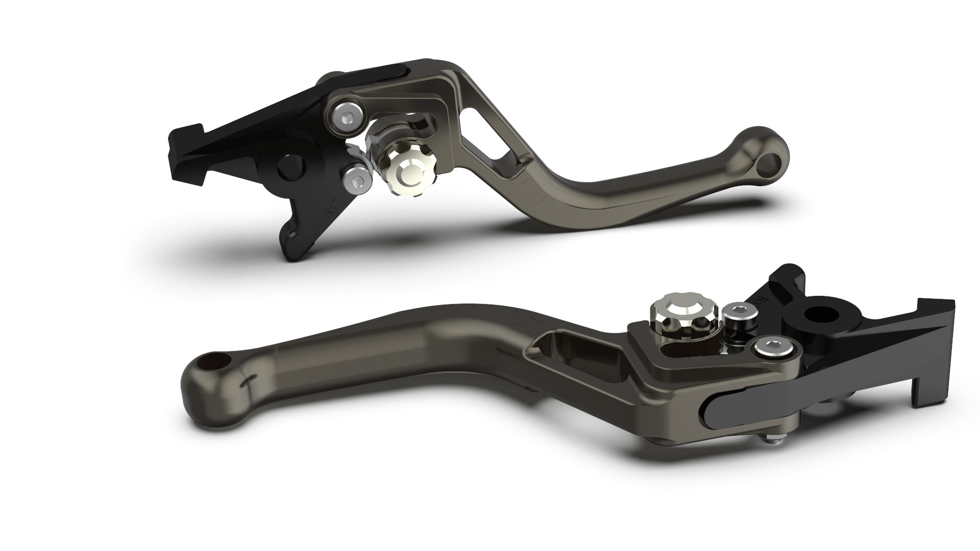 LSL Brake lever BOW R50, short, anthracite/silver, silver