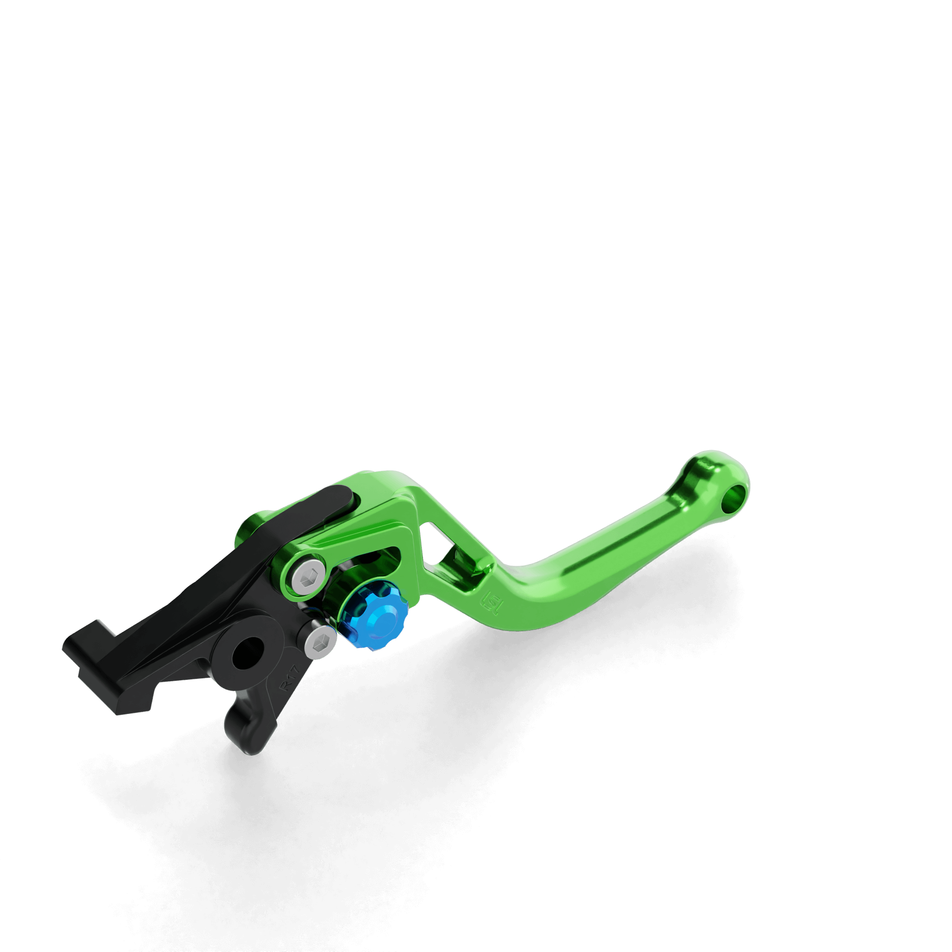 LSL Brake lever BOW R51, short, green/blue, blue