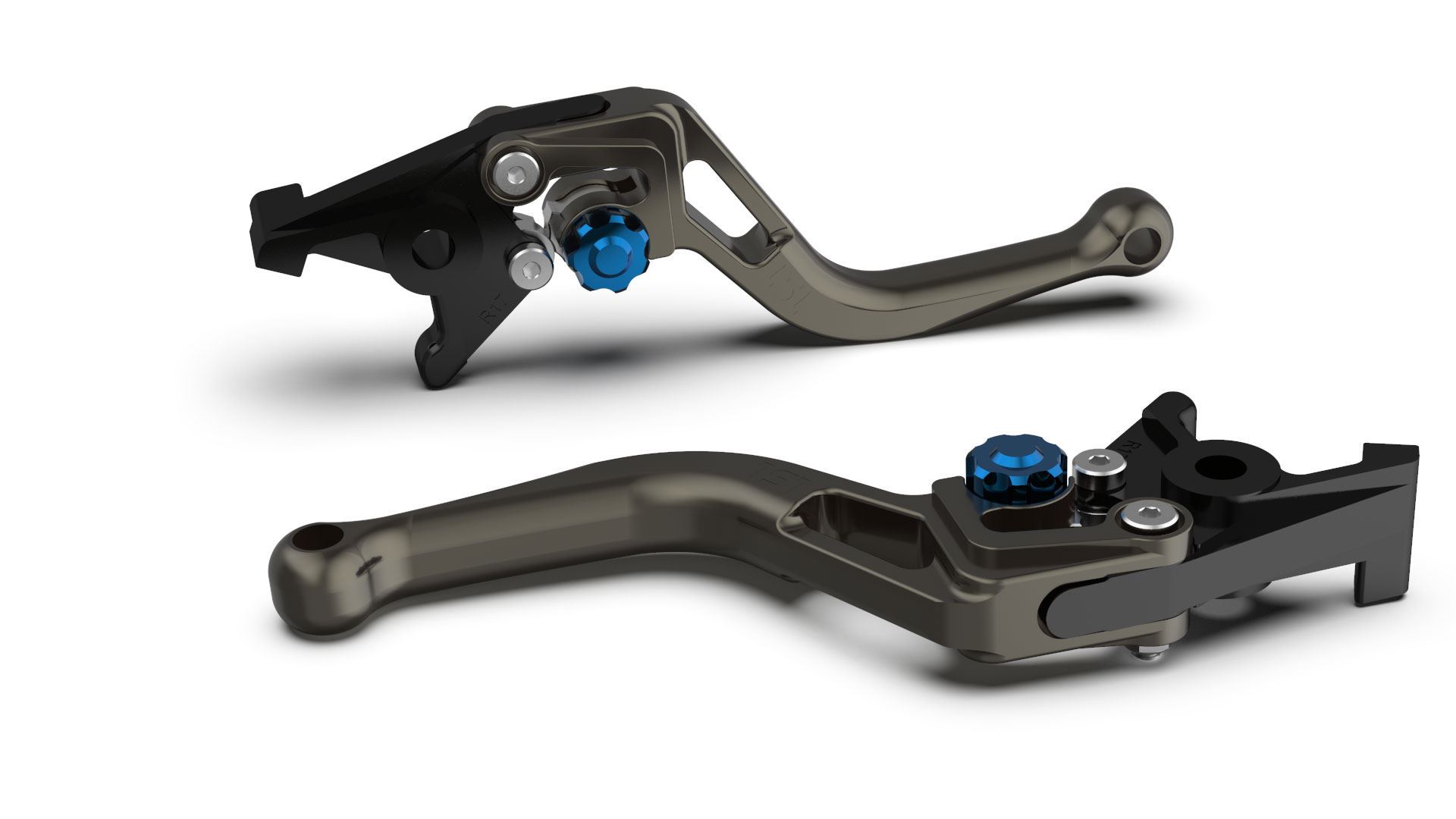 LSL Brake lever BOW R54R, short, anthracite/blue, blue