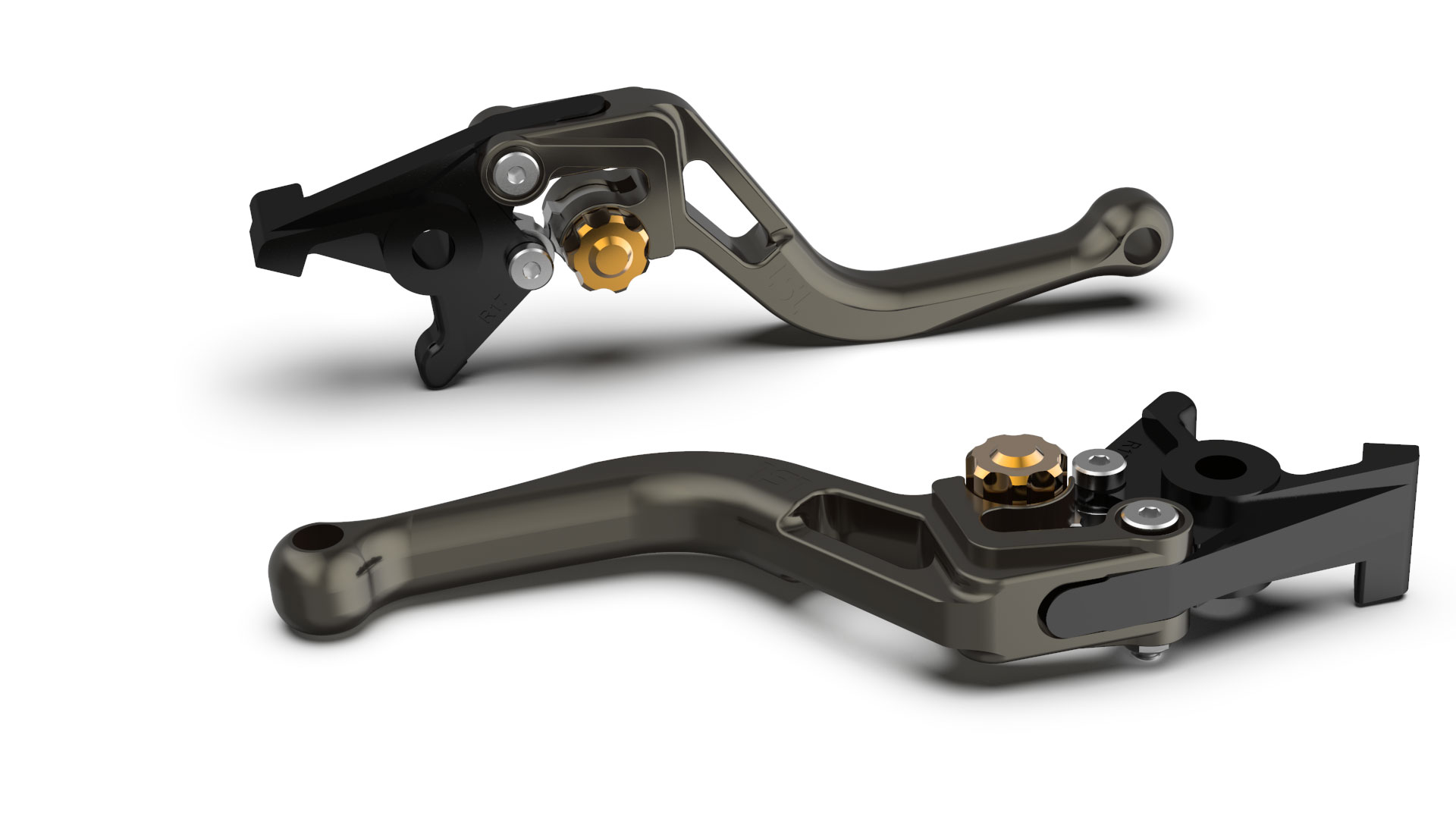 LSL Brake lever BOW R68R, short, anthracite/gold, gold