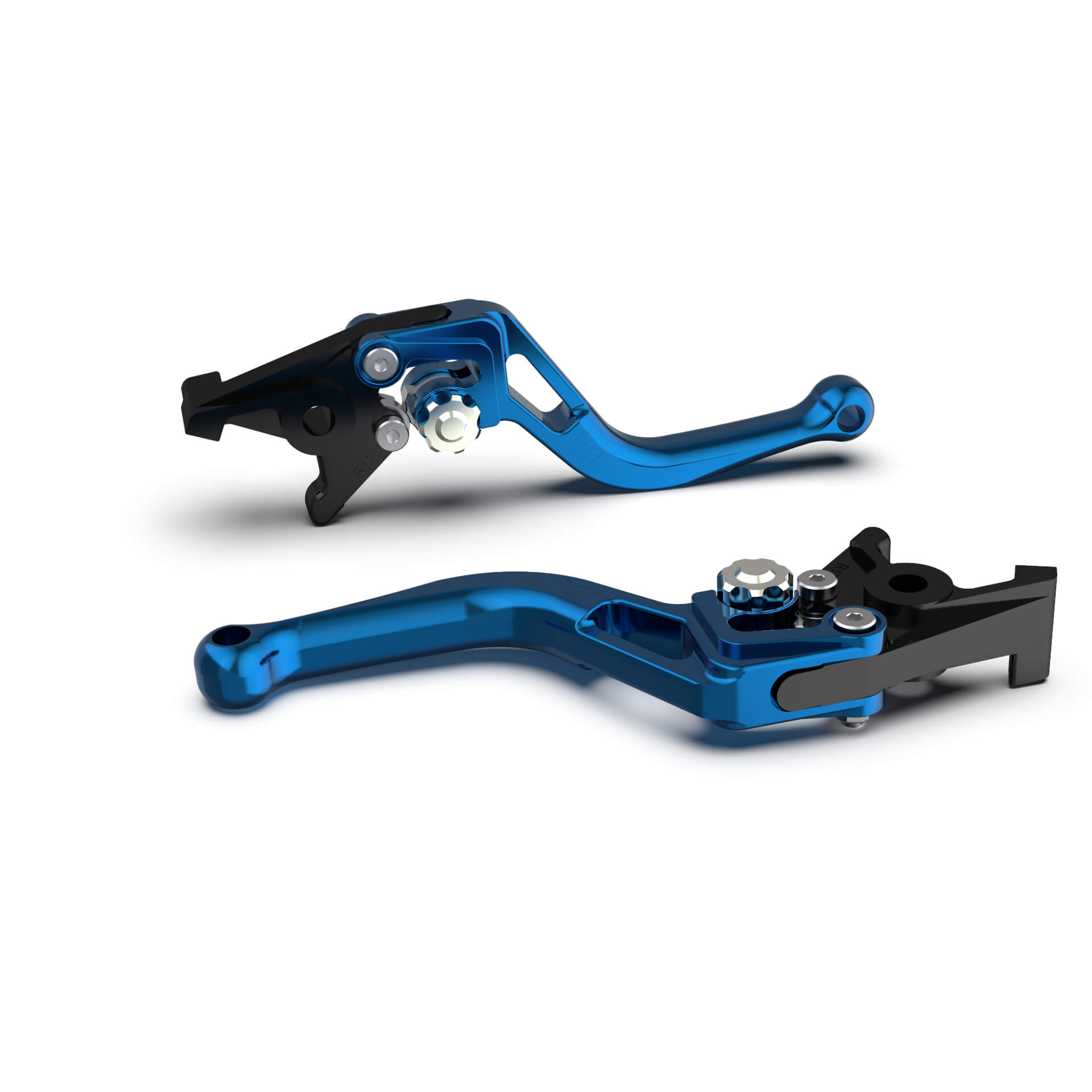 LSL Brake lever BOW R68R, short, blue/silver, silver