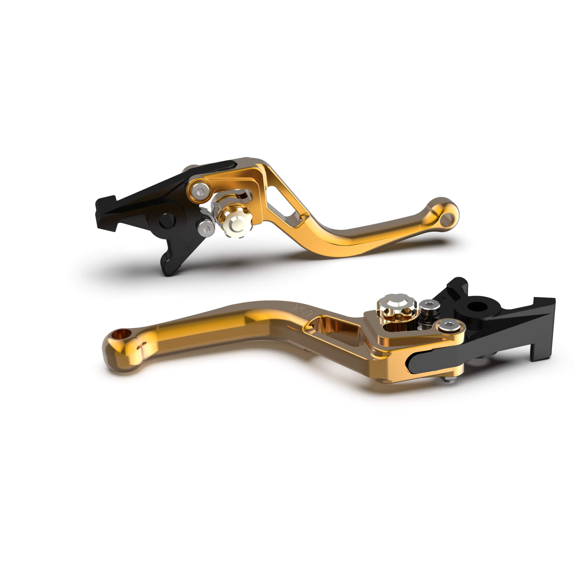 LSL Brake lever BOW R68R, short, gold/silver, silver
