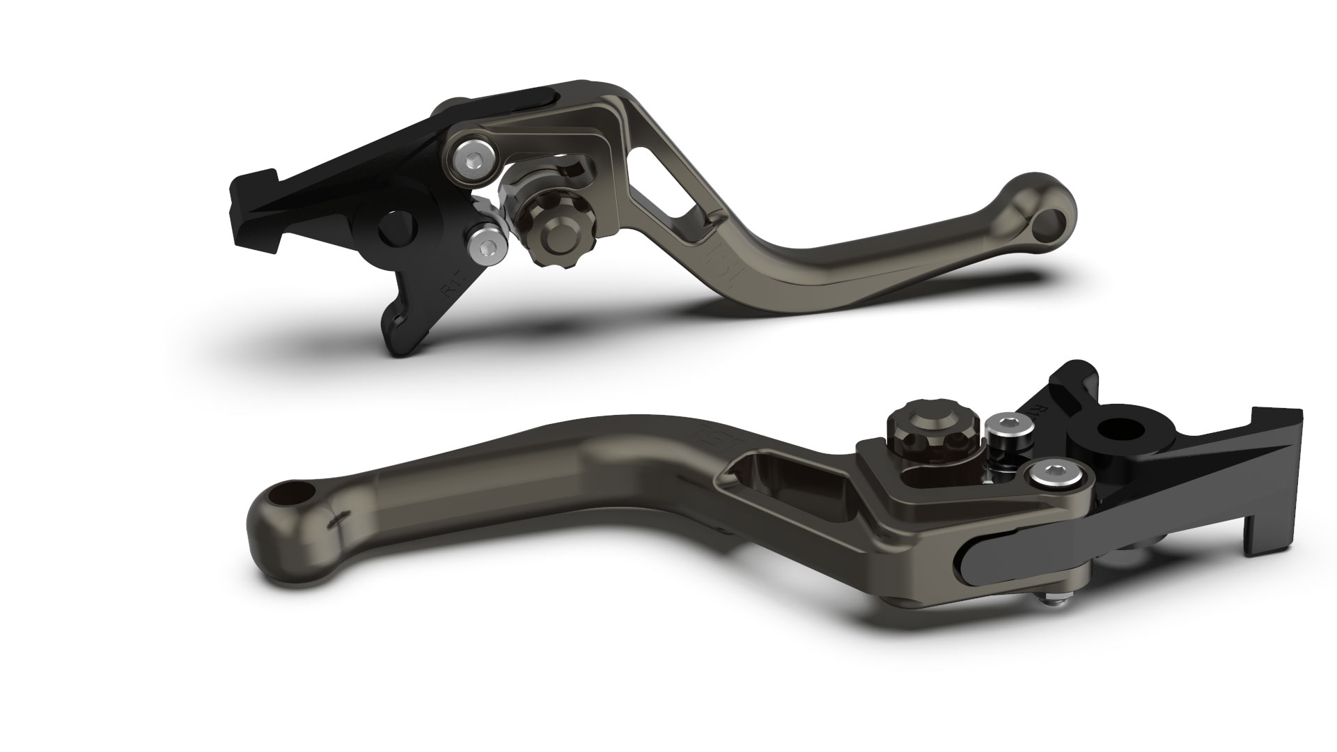 LSL Brake lever BOW short R74R, anthracite/anthracite, grey-black, grey-black