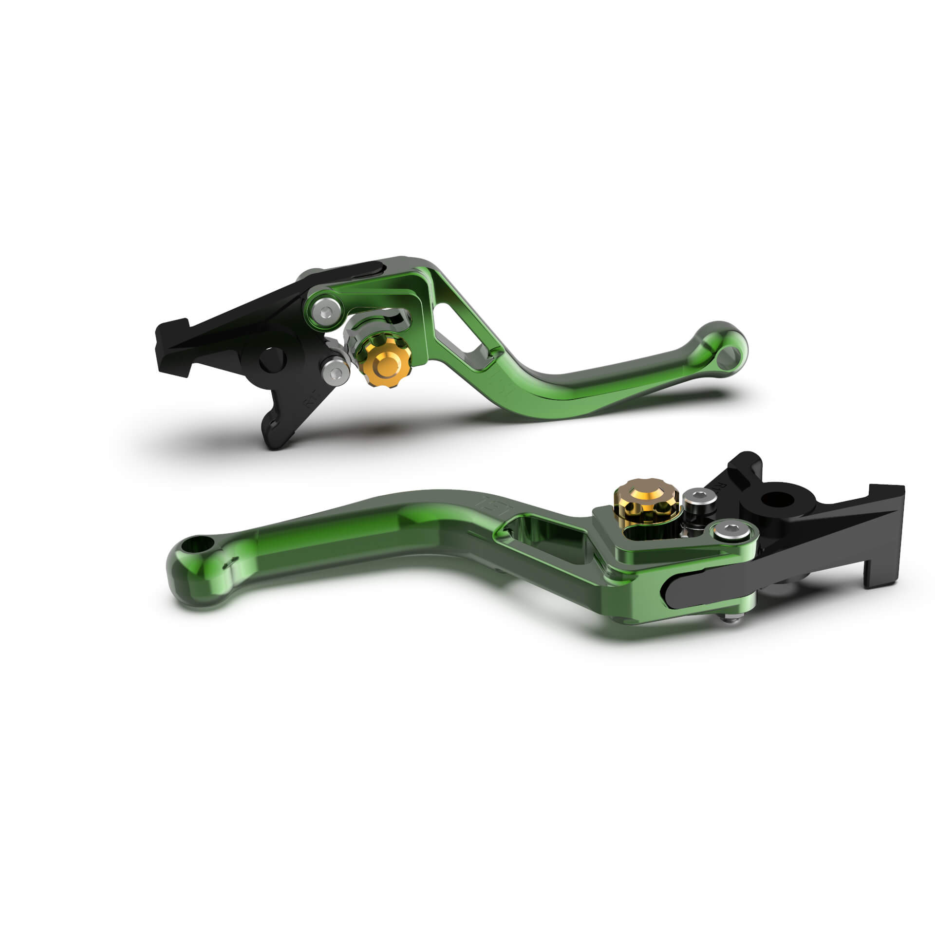 LSL Brake lever BOW short R74R, green/gold, gold