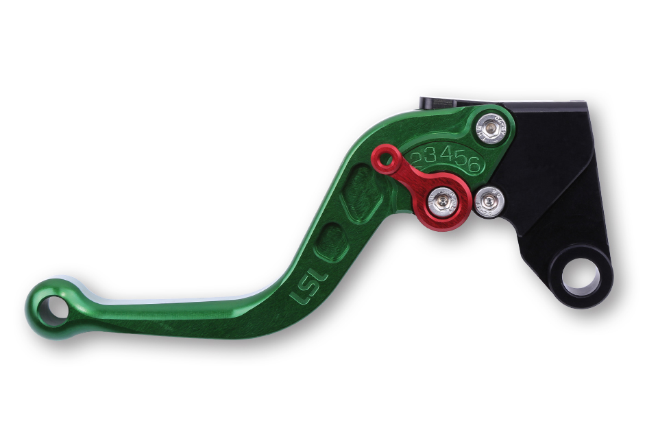 LSL Clutch lever Classic L08, green/red, short, red