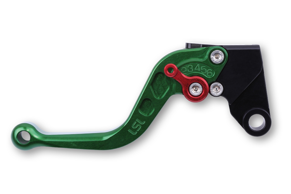 LSL Clutch lever Classic L32R, green/red, short, red