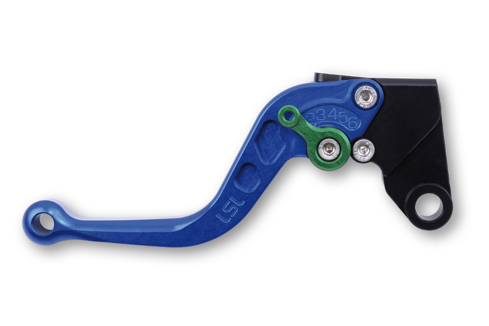 LSL Clutch lever Classic L33, blue/green, short, green