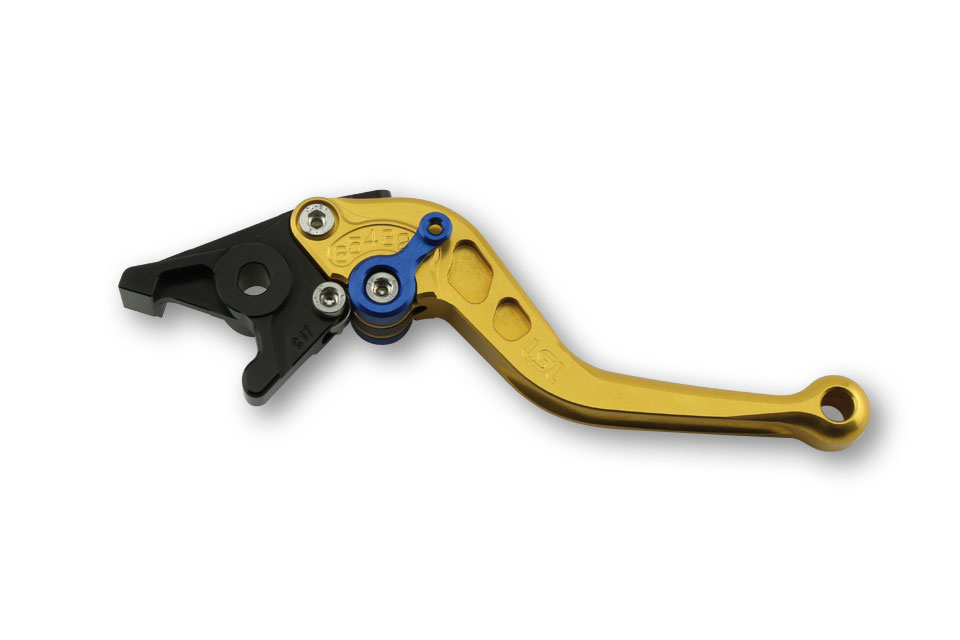 LSL Clutch lever Classic L35R, gold/blue, short, blue