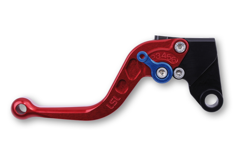 LSL Clutch lever Classic L37R, red/blue, short, blue