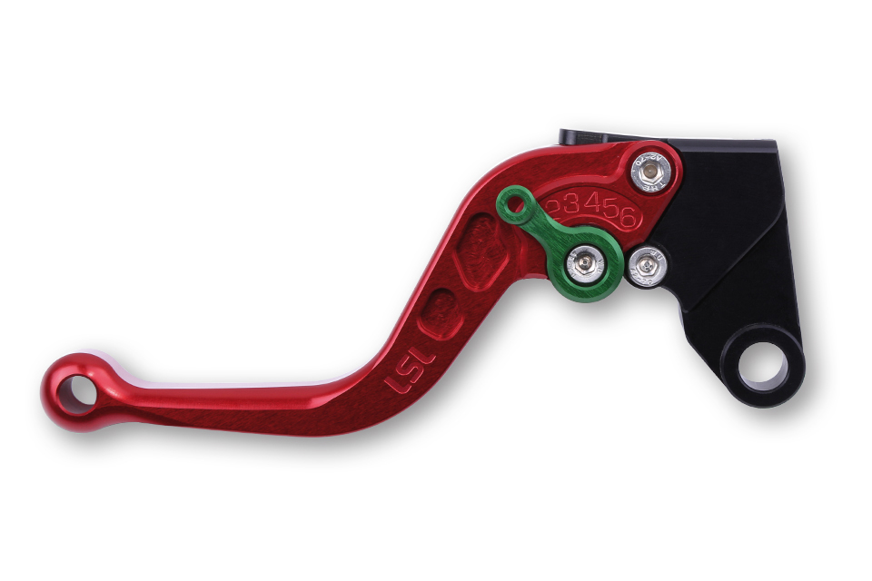 LSL Clutch lever Classic L37R, red/green, short, green