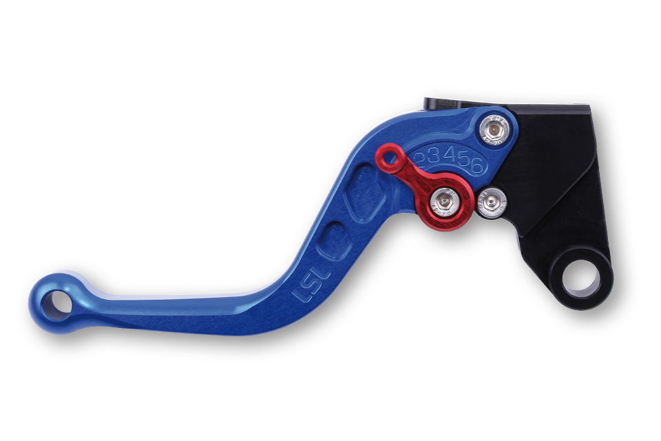 LSL Clutch lever Classic L40, blue/red, short, red