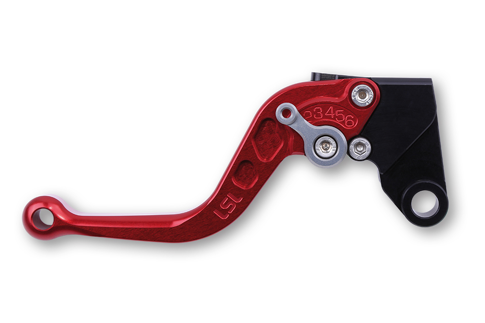 LSL Clutch lever Classic L46R, red/anthracite, short, black-grey, black-grey