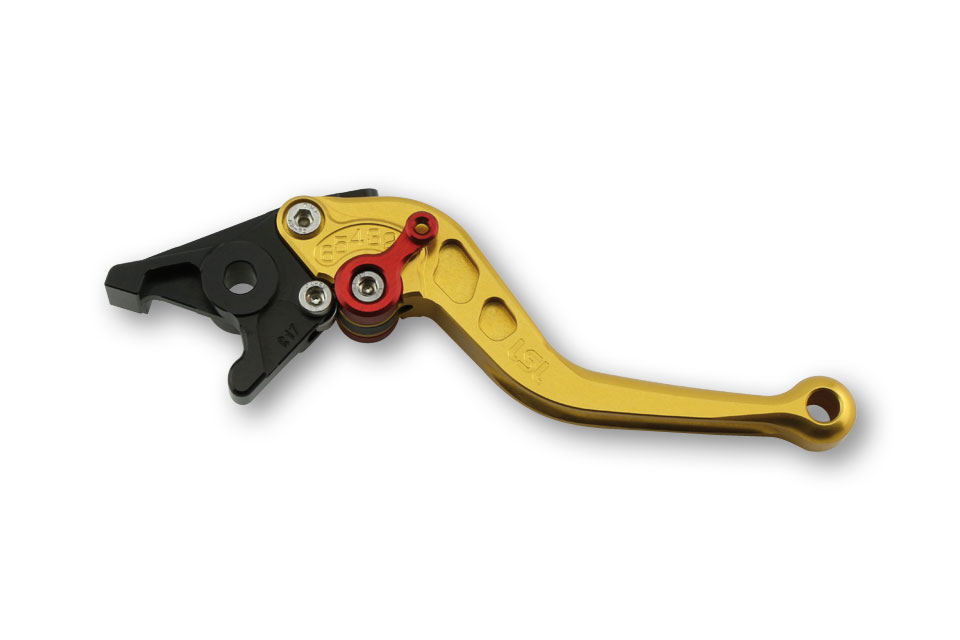 LSL Clutch lever Classic L53, gold/red, short, red