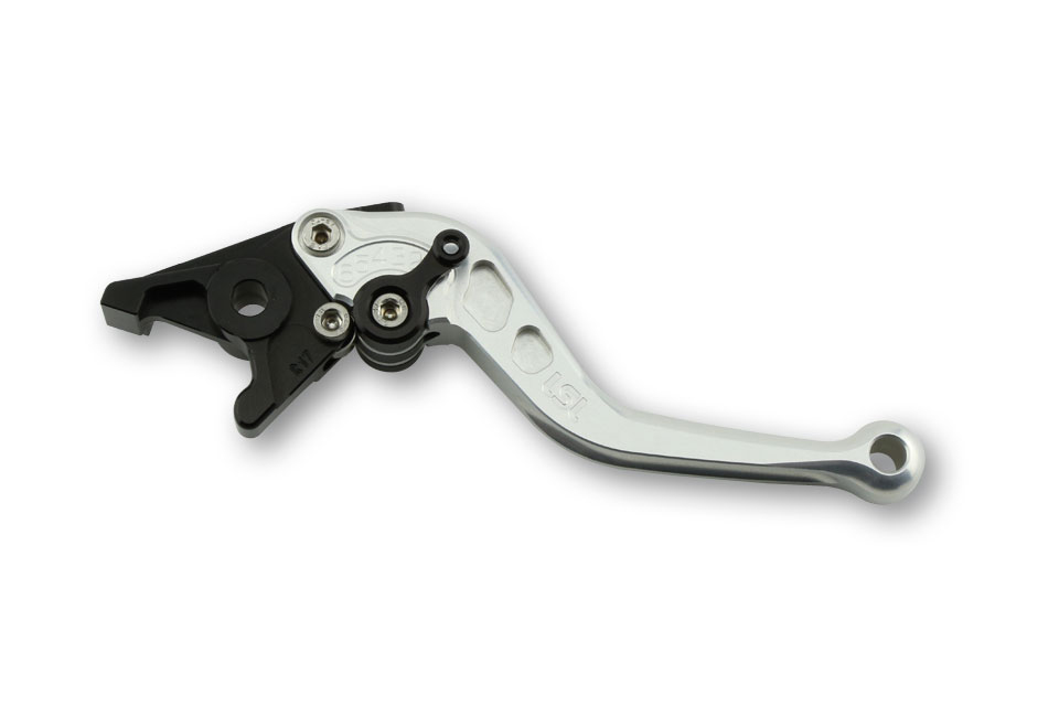 LSL Brake lever Classic R32, silver/black, short, black