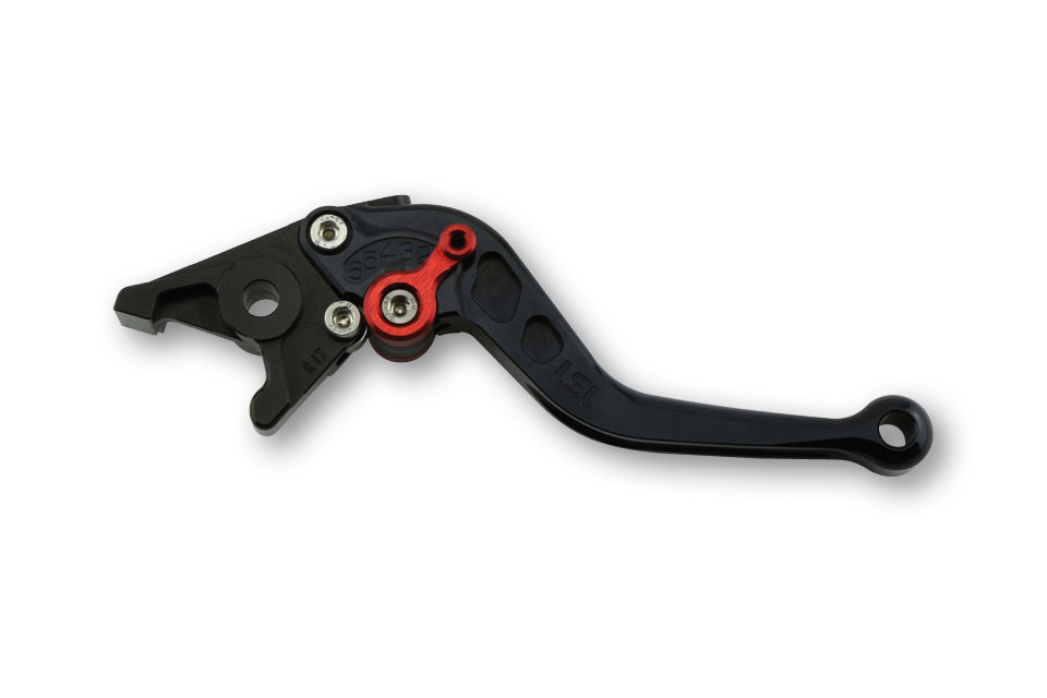 LSL Brake lever Classic R35R, black/red, short, red