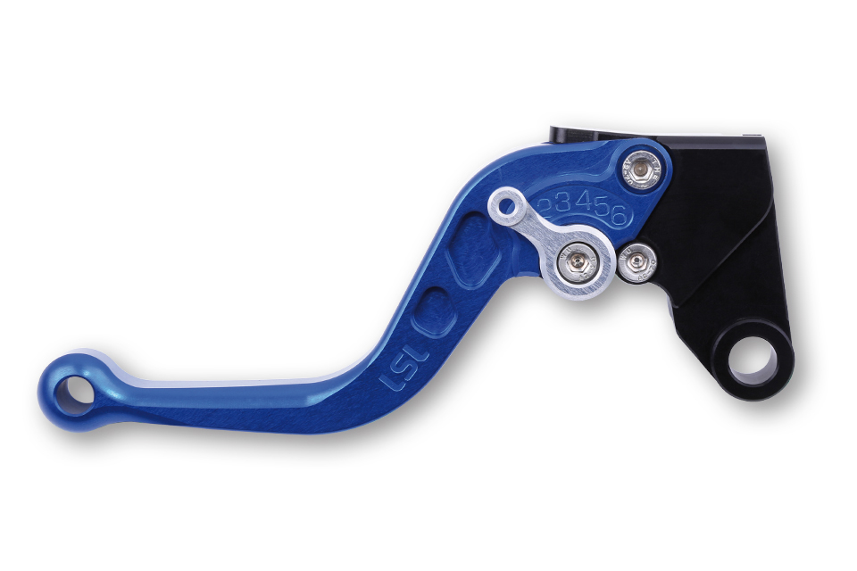 LSL Brake lever Classic R37R, blue/silver, short, silver