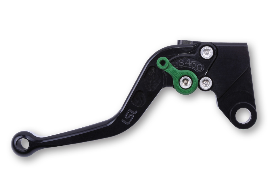 LSL Brake lever Classic R39R, black/green, short, green